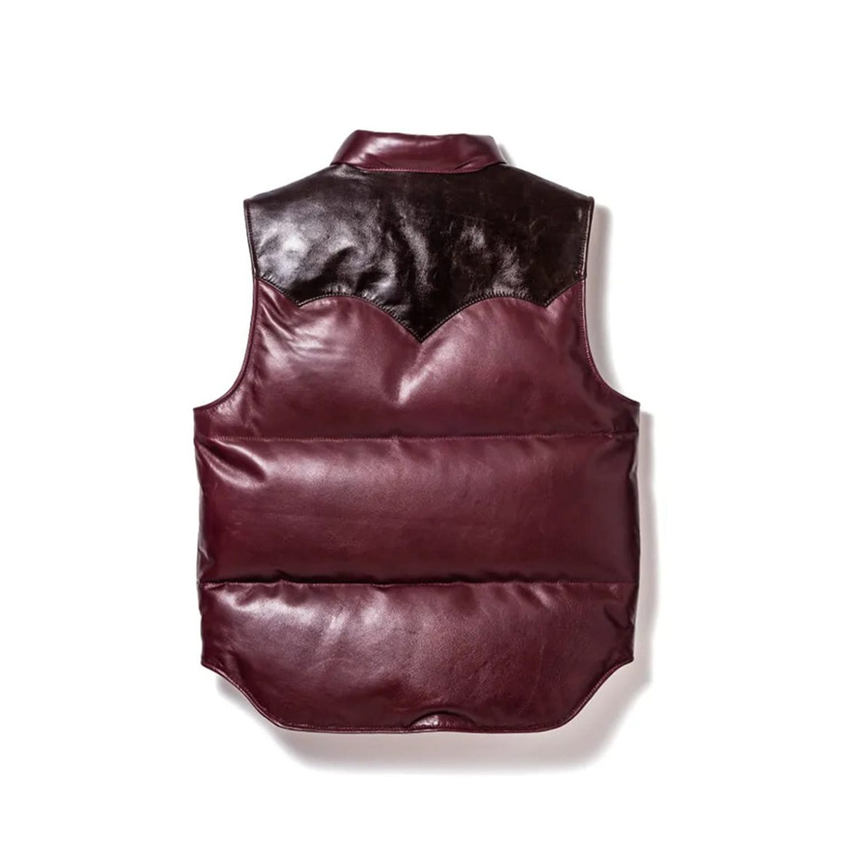 Y'2 Leather OV-01 Oil Soft Horse x Aniline Horse Down Vest Cherry
