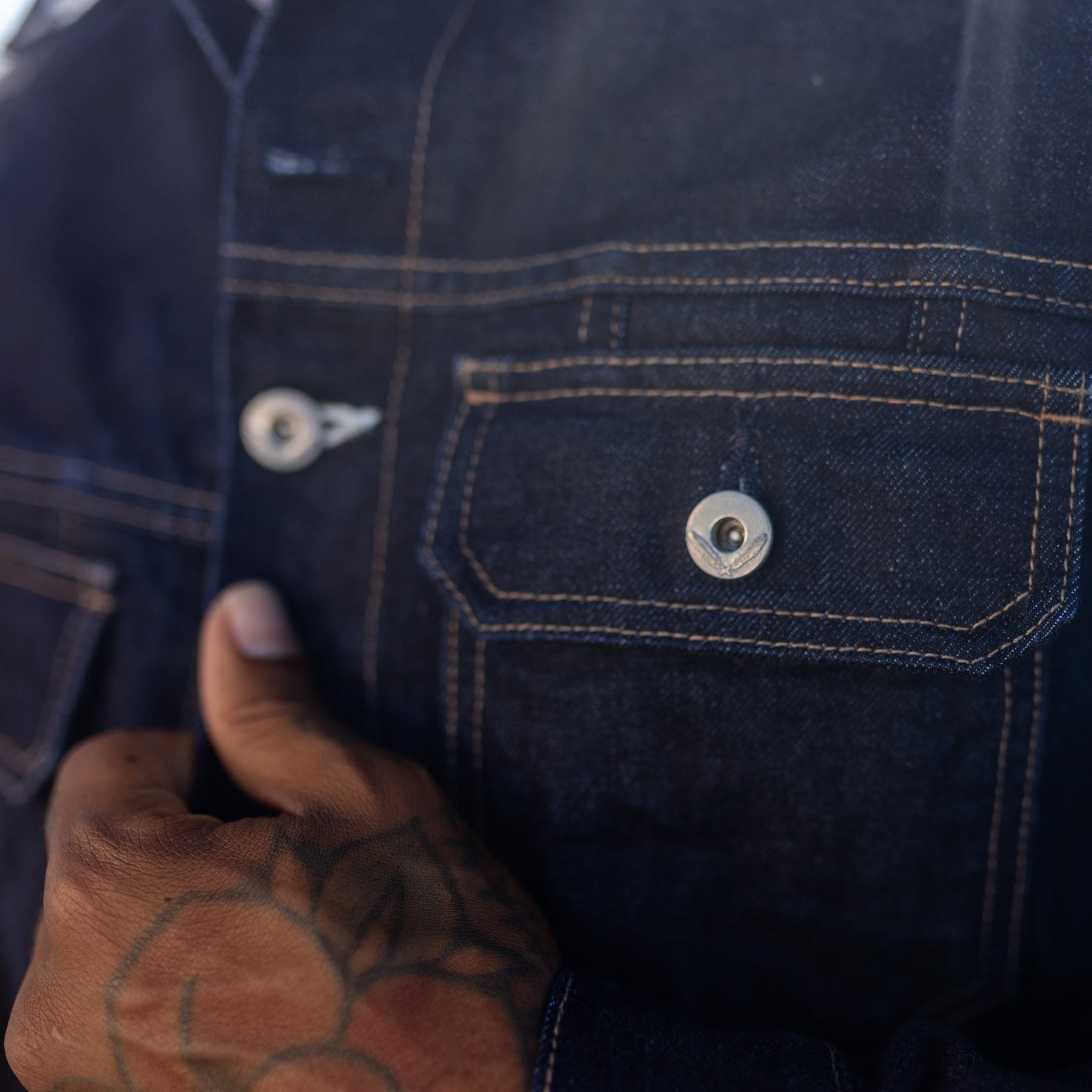 Rogue Territory 15oz Rinsed Indigo Cruiser Jacket