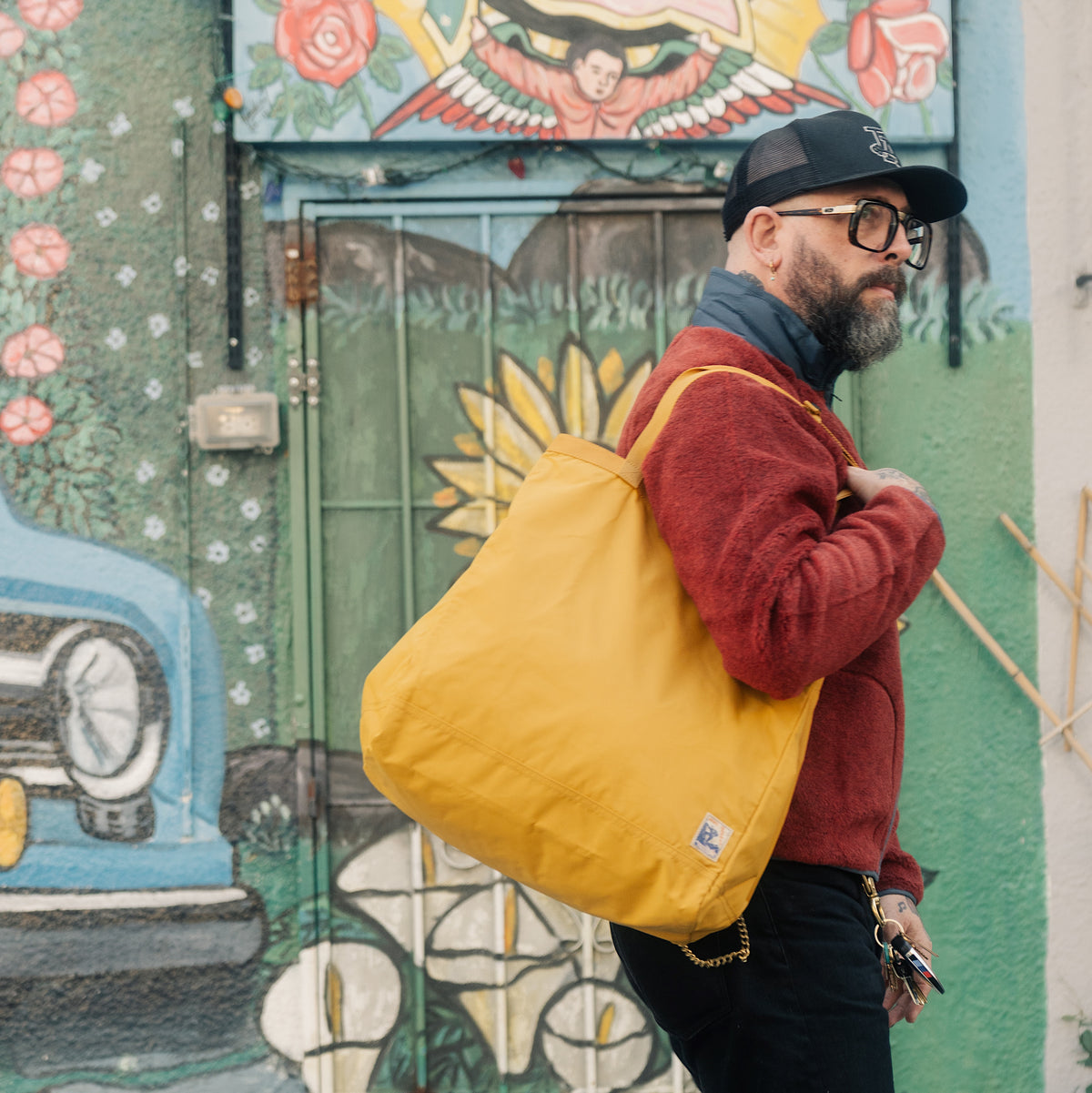 RRL Nylon Packable Tote Golden Yellow
