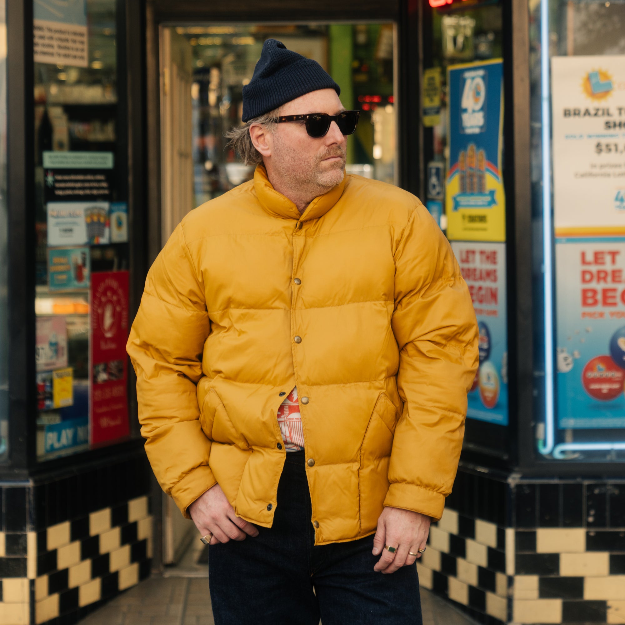 【シゲ】RRL quilt jacket RRL Quilted Ripstop Jacket Vintage Yellow FINAL SALE
