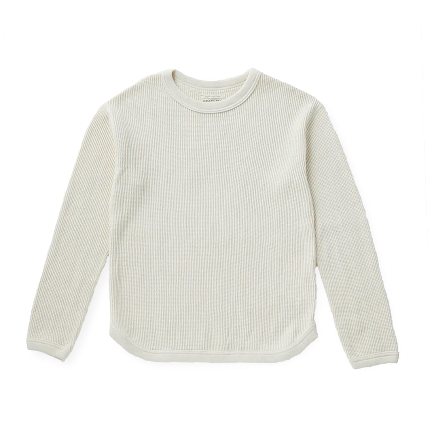 Full Count Heavyweight Waffle Long Sleeve T-Shirt Ecru