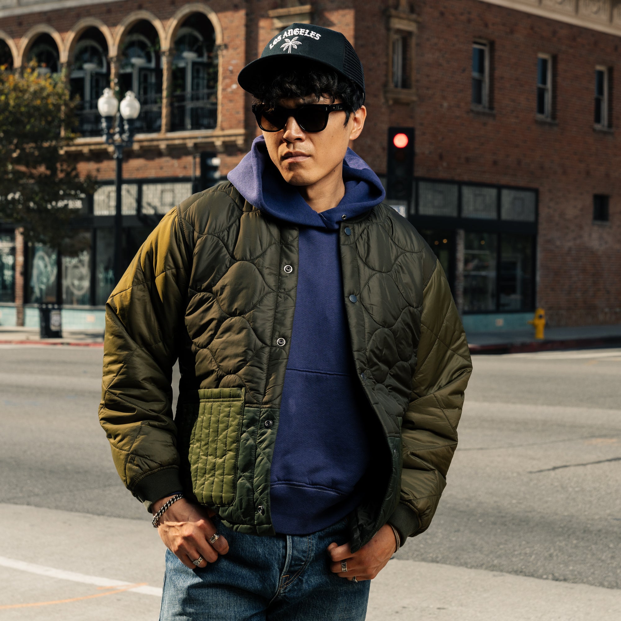 Barbour グリーン ライナー 40 Barbour Cording Quilt Jacket Army Green FINAL SALE