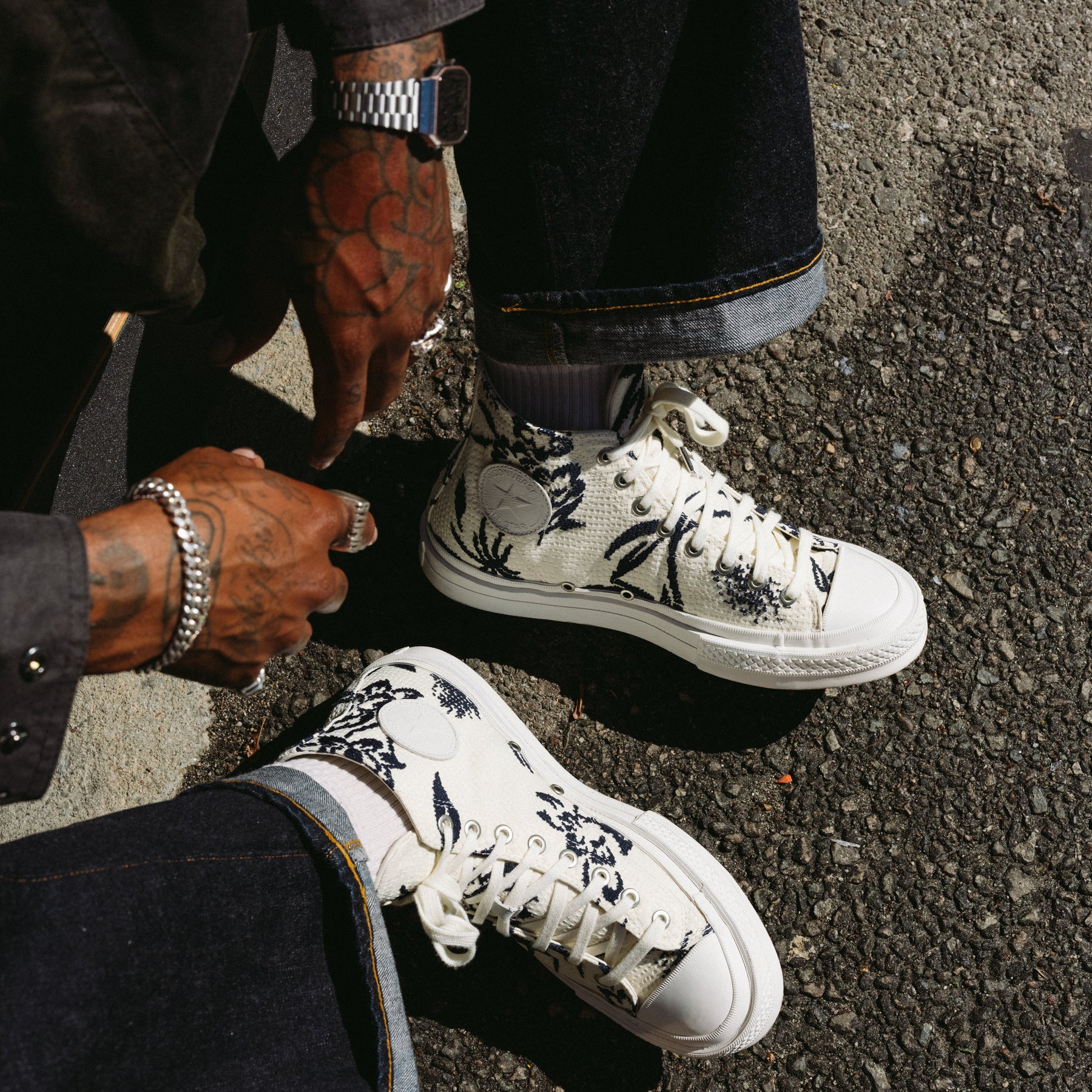Converse First String Chuck Taylor All Star Floral/ Snow White/ Marshmallow