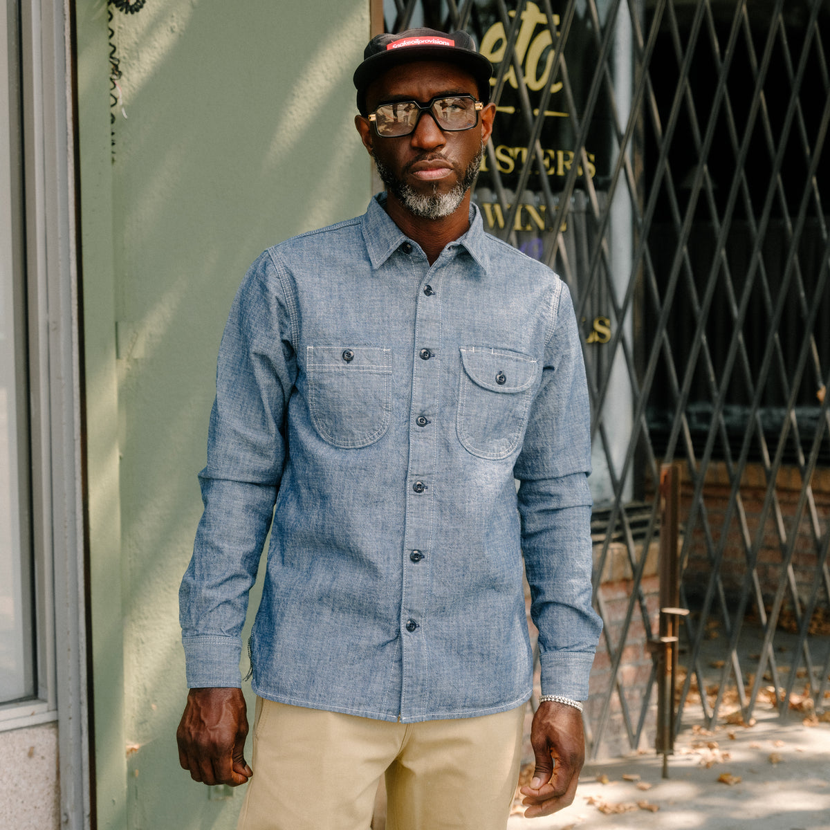 Rogue Territory Work Shirt Rinsed Chambray Indigo
