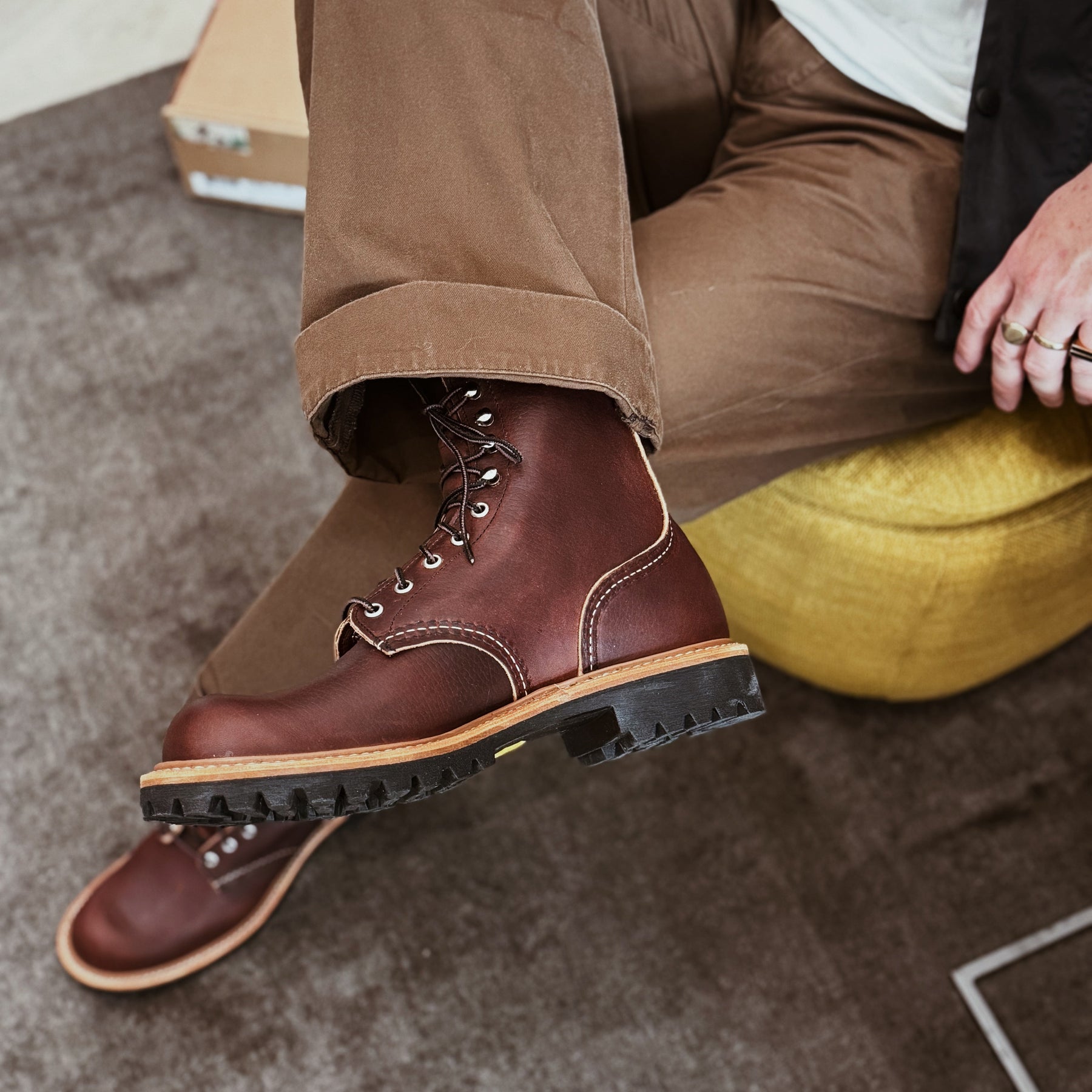 Red Wing Heritage 4585 120th Anniversary Logger Boot Briar Oil Slick