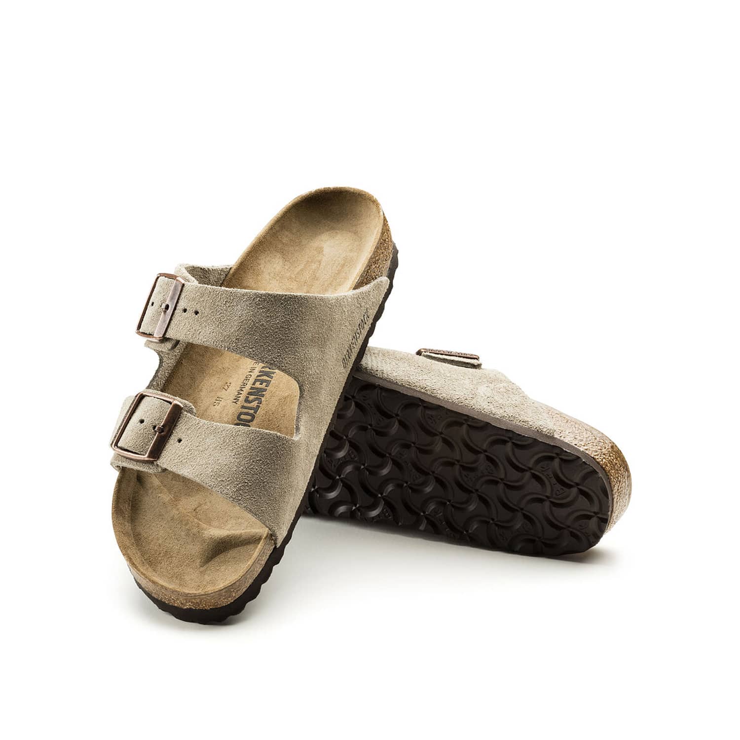 Birkenstock Arizona Soft Footbed Suede Leather Taupe