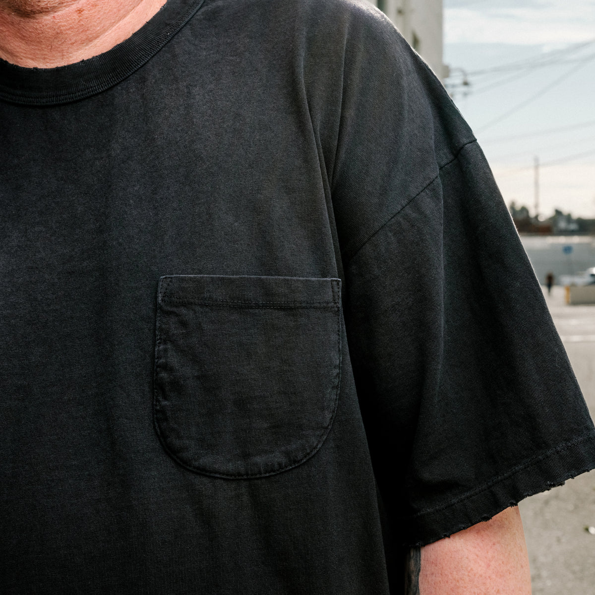 All-Time High Boxy Cotton Pocket Tee Washed Black