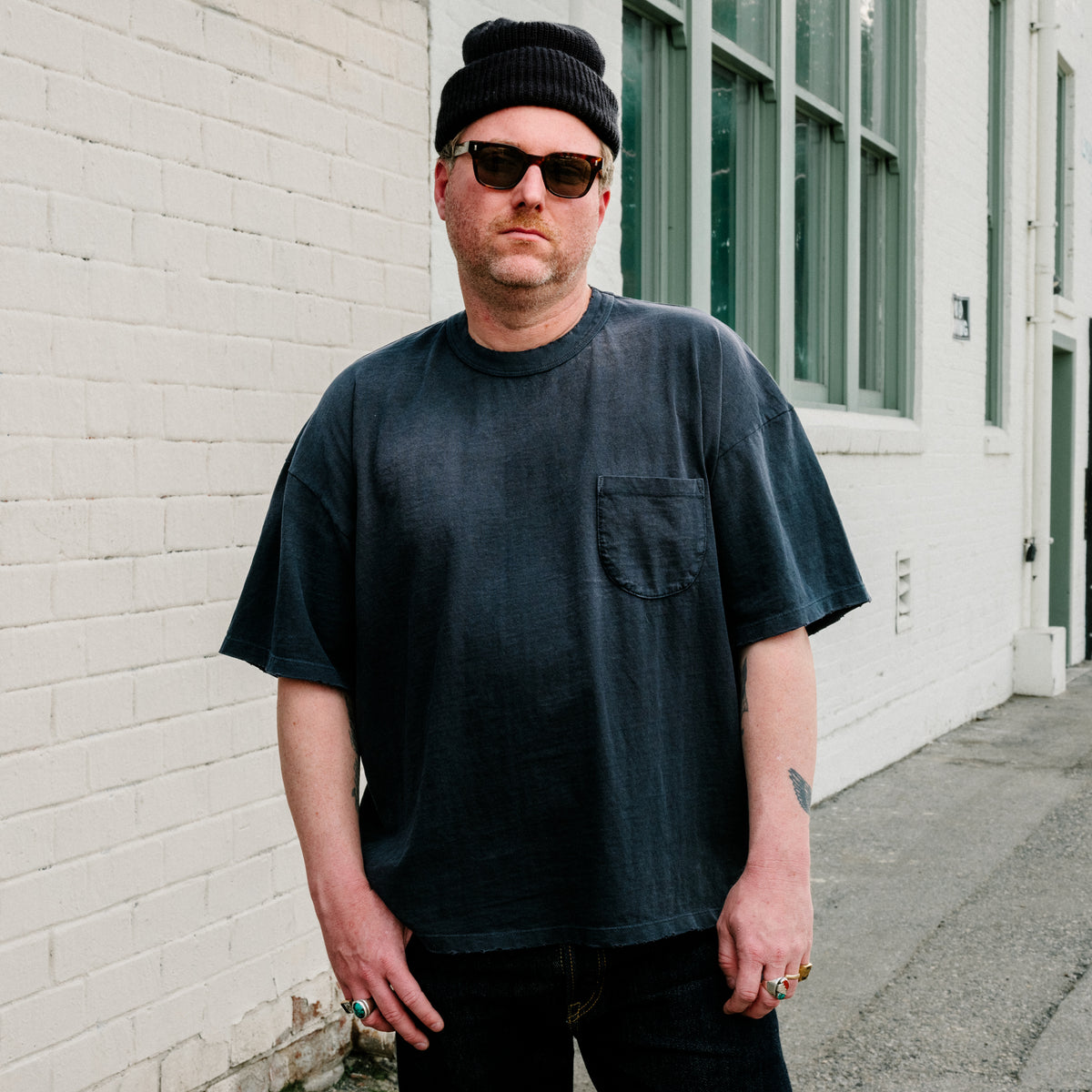 All-Time High Boxy Cotton Pocket Tee Midnight Navy