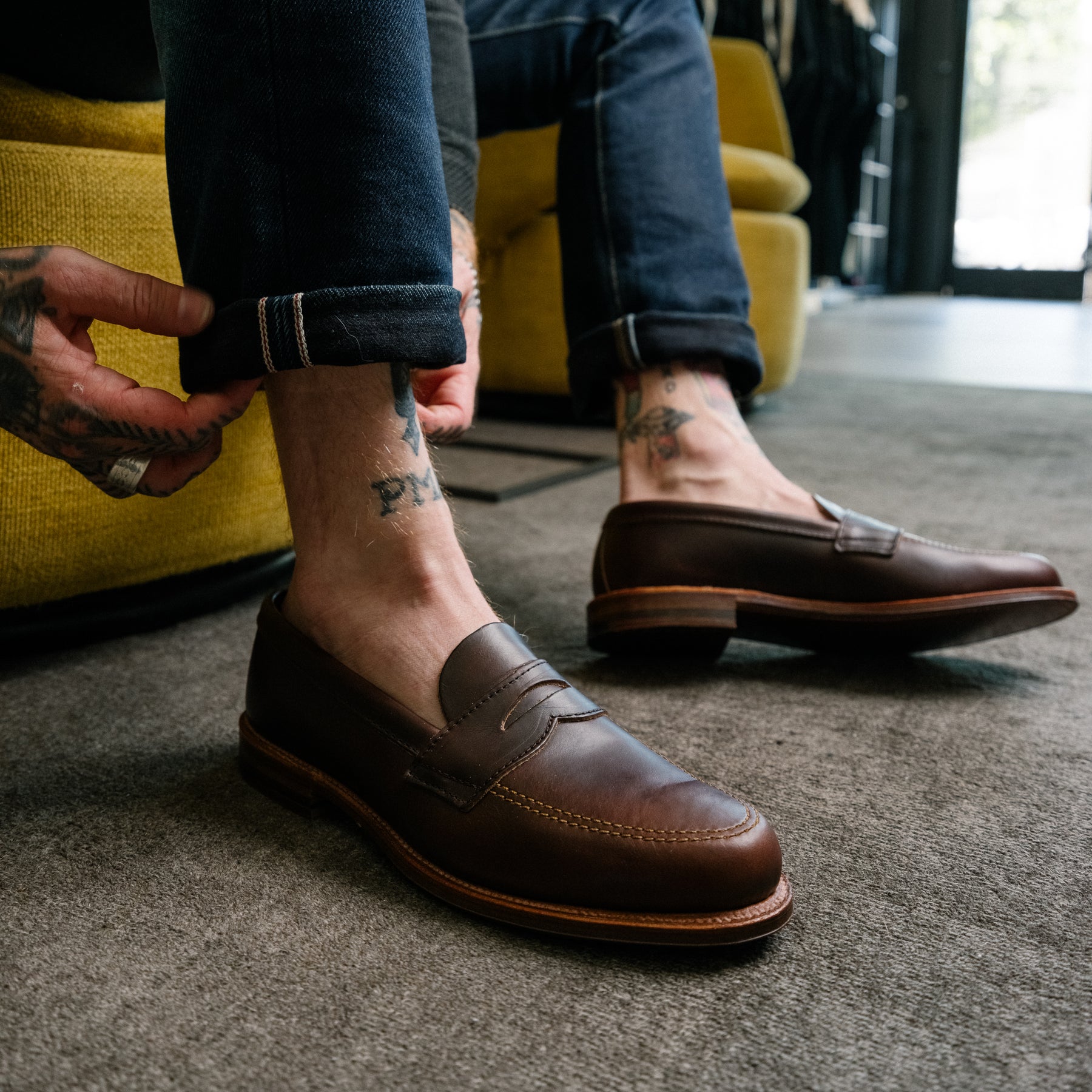 Alden x Snake Oil Provisions Unlined Loafer Brown Chromexcel