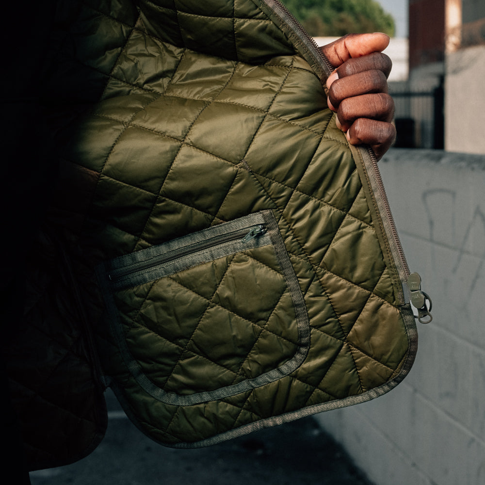 Barbour Liddesdale Quilted Liner Army Green FINAL SALE