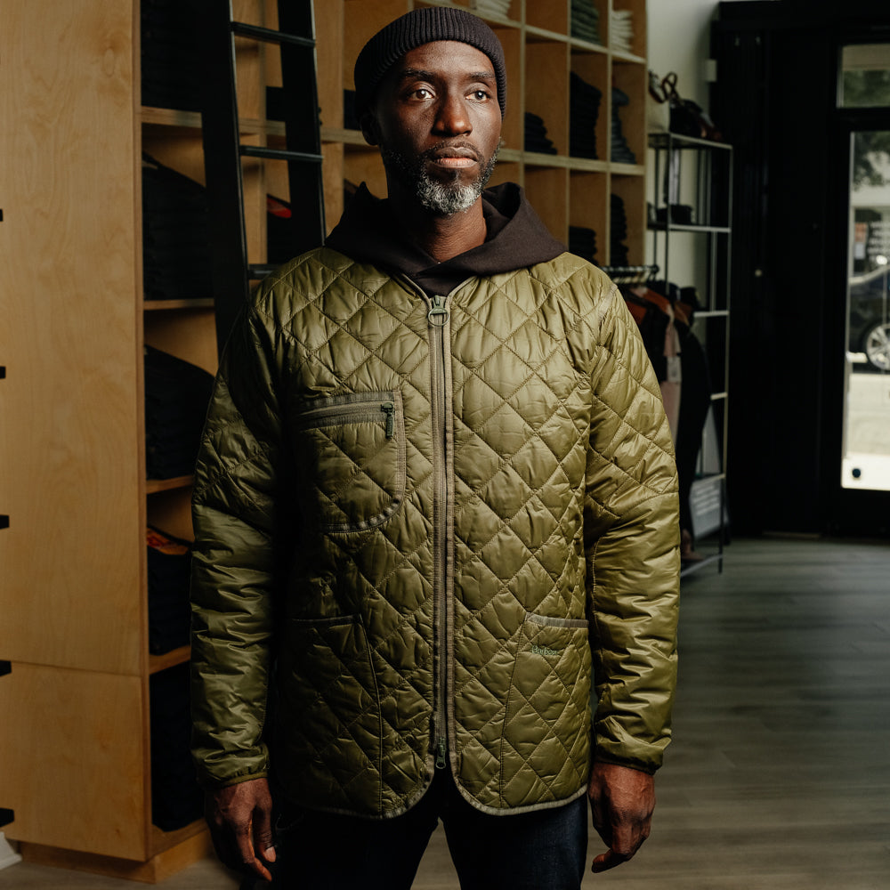 Barbour Liddesdale Quilted Liner Army Green FINAL SALE