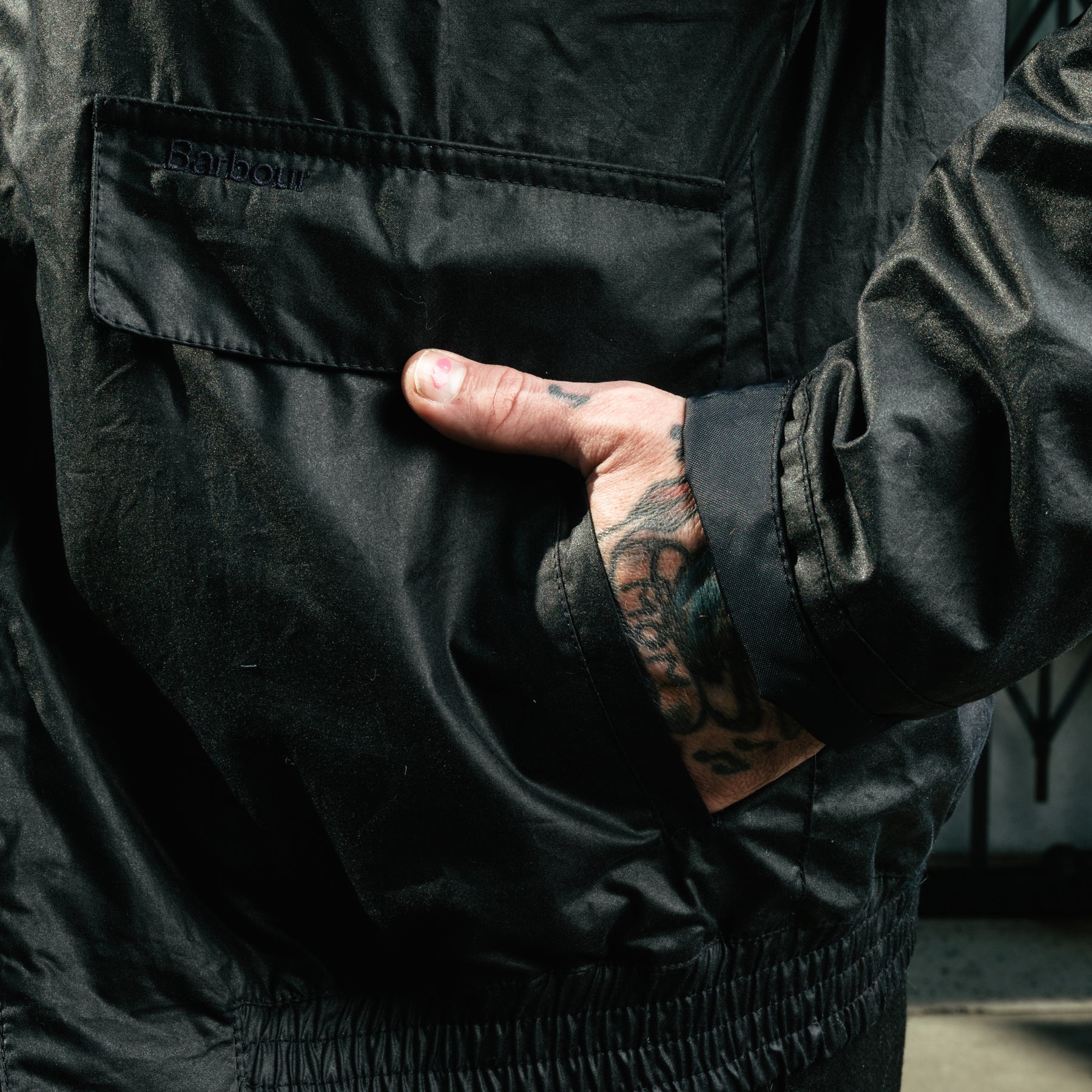Barbour Newbury Waxed Jacket Royal Navy
