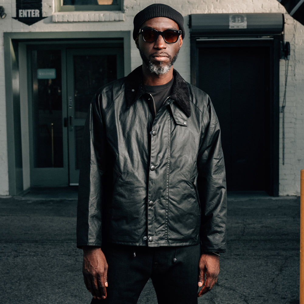 Barbour OS Transport Wax Jacket Classic Black - Main Image