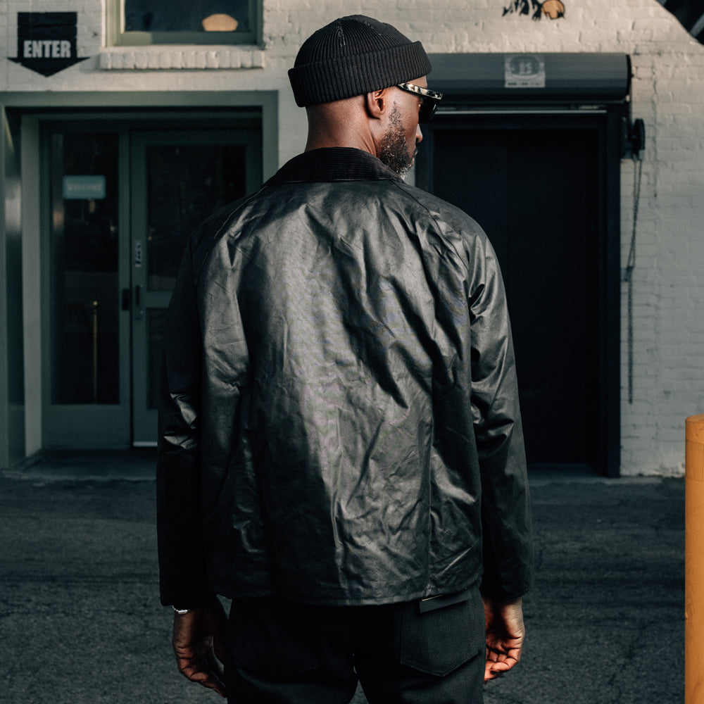 Barbour OS Transport Wax Jacket Classic Black