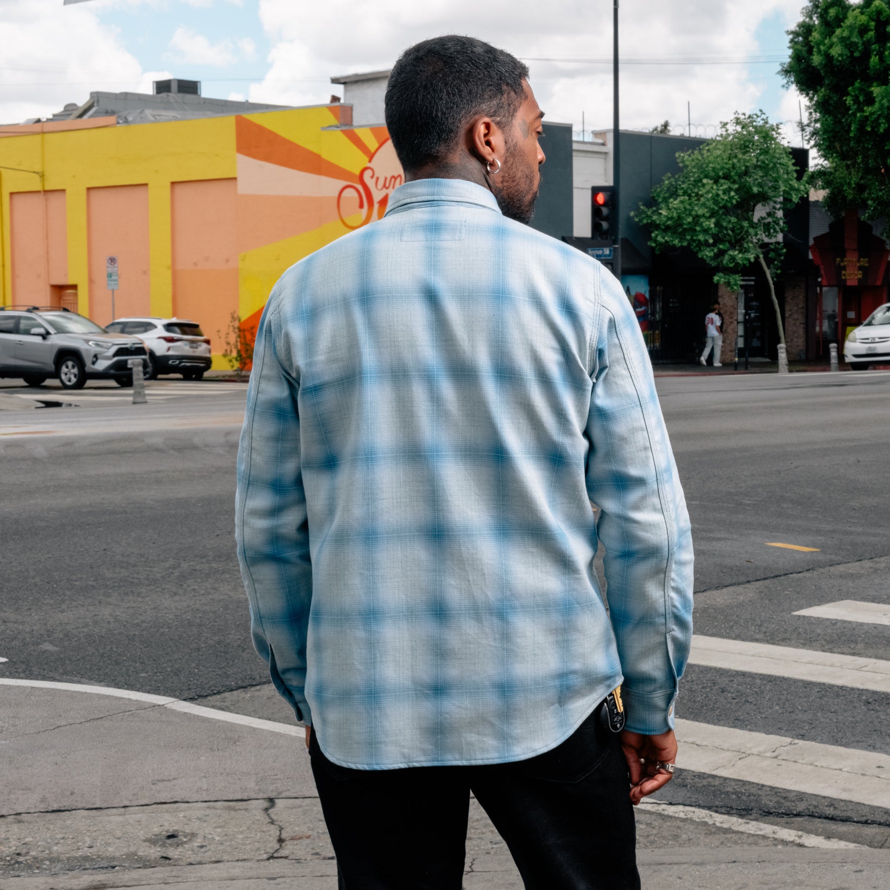 Rogue Territory Field Shirt Sky Blue Shadow Plaid FINAL SALE