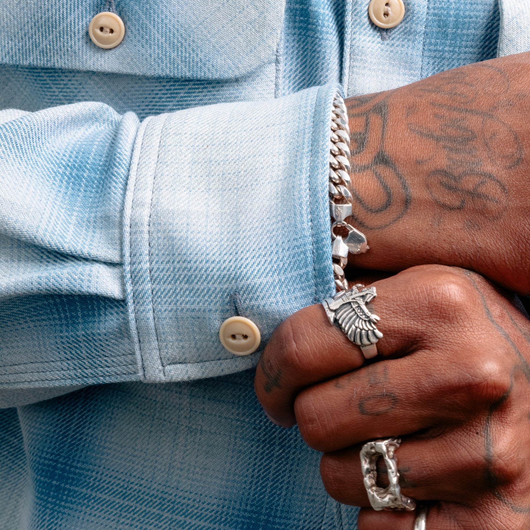 Rogue Territory Field Shirt Sky Blue Shadow Plaid FINAL SALE