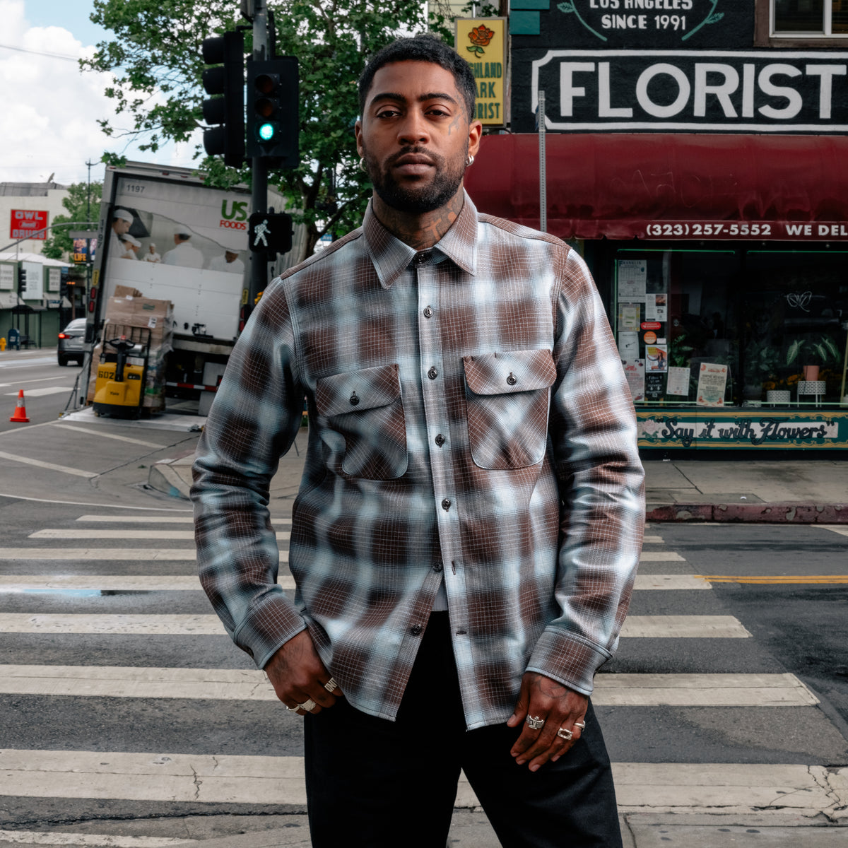 Rogue Territory Field Shirt Brown Shadow Plaid FINAL SALE