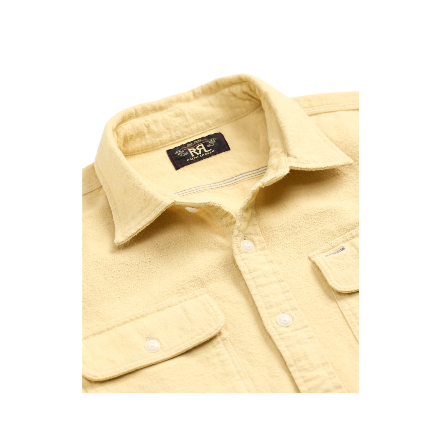 FALL 2025 RRL Chamois Cloth Work Shirt Faded Yellow