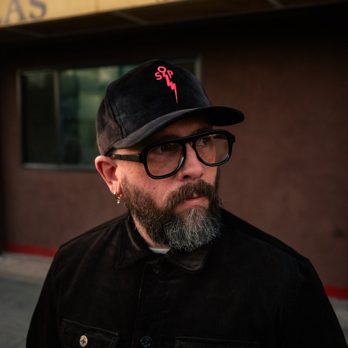 Snake Oil Provisions Velvet Lightning Bolt Trucker Hat Black/ Magenta