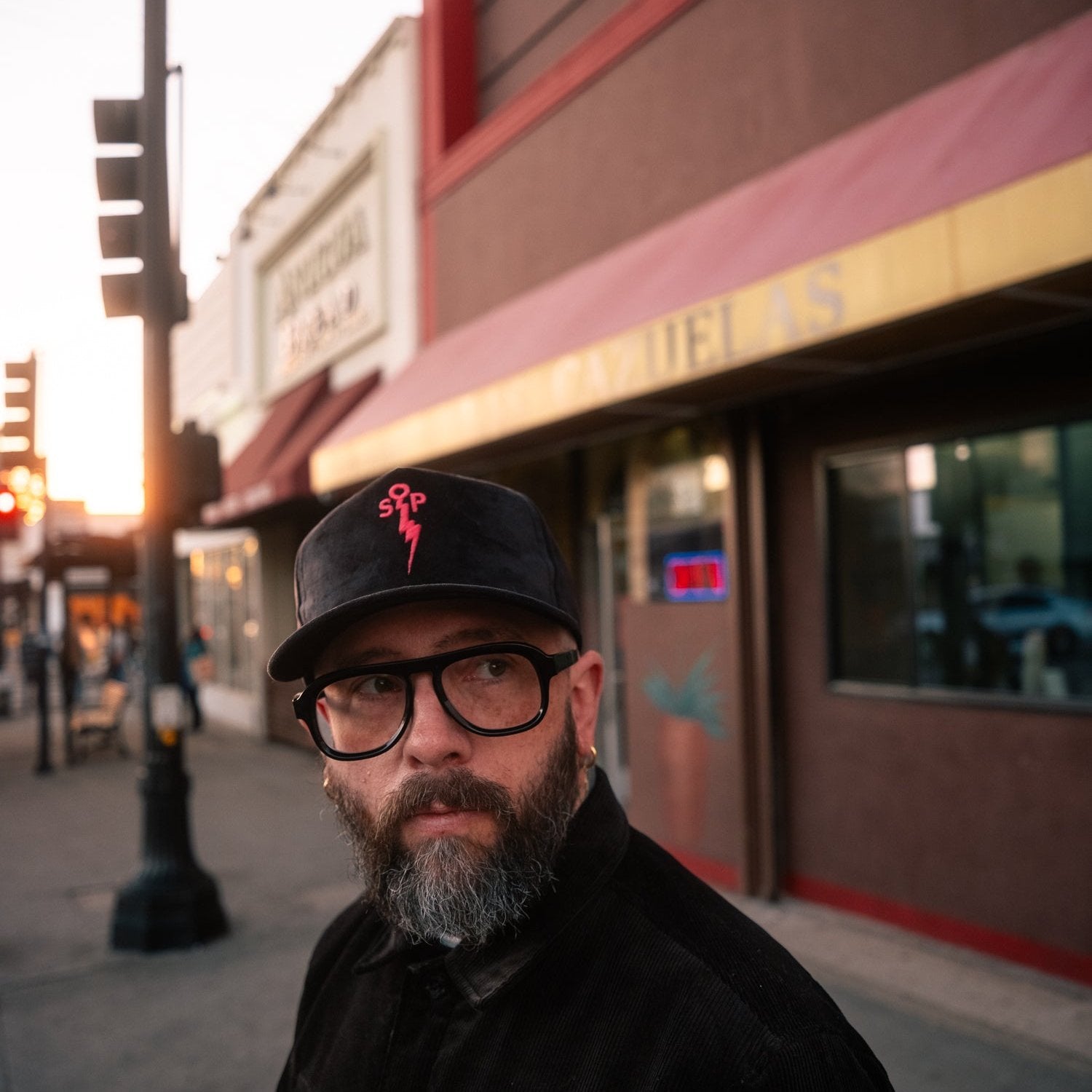 Snake Oil Provisions Velvet Lightning Bolt Trucker Hat Black/ Magenta