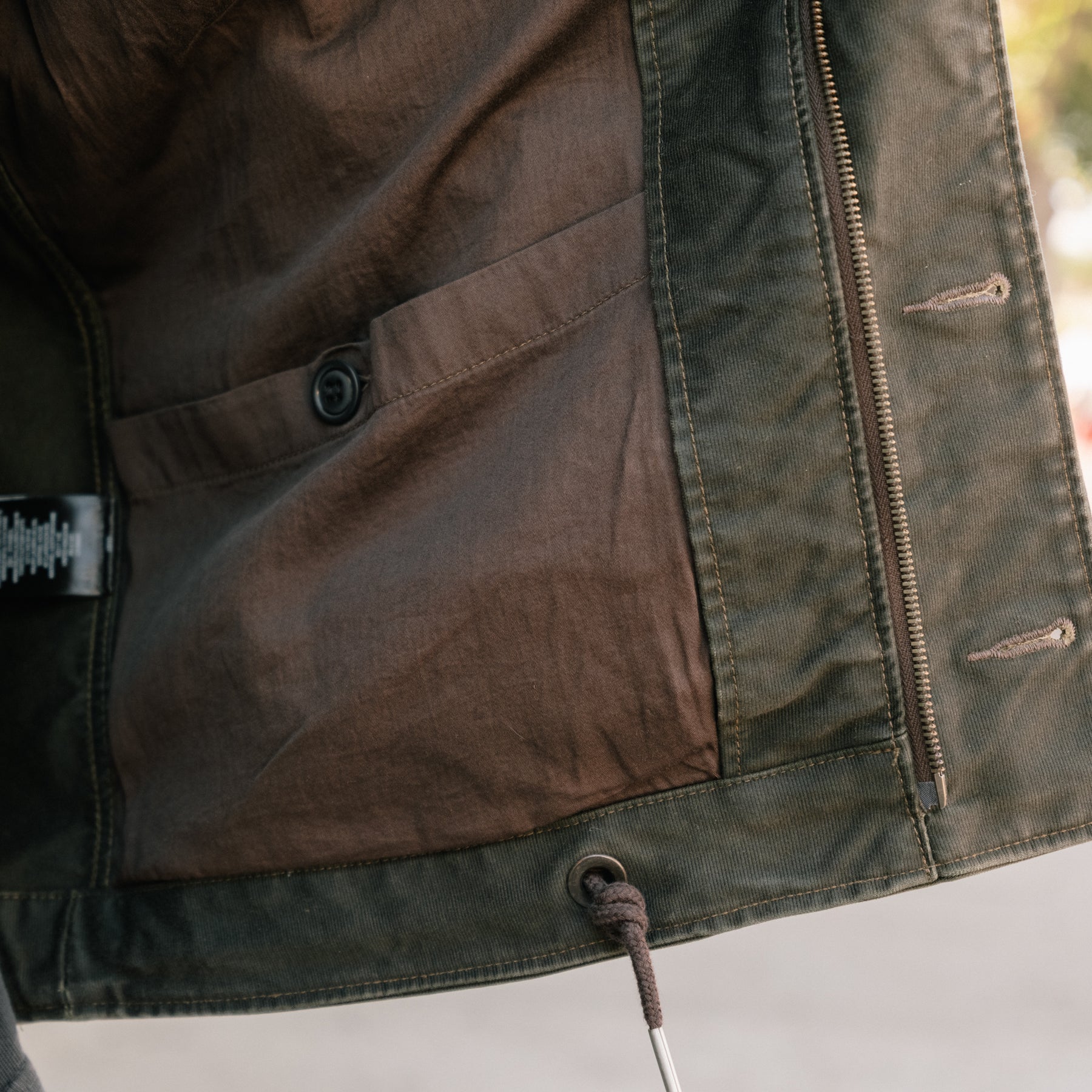RRL Corduroy-Collar Cotton Deck Jacket Vintage Black