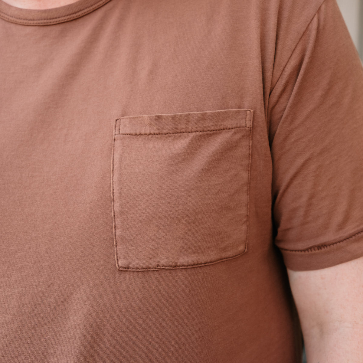 FALL 2025 RRL Garment Dyed Pocket T-Shirt Chocolate
