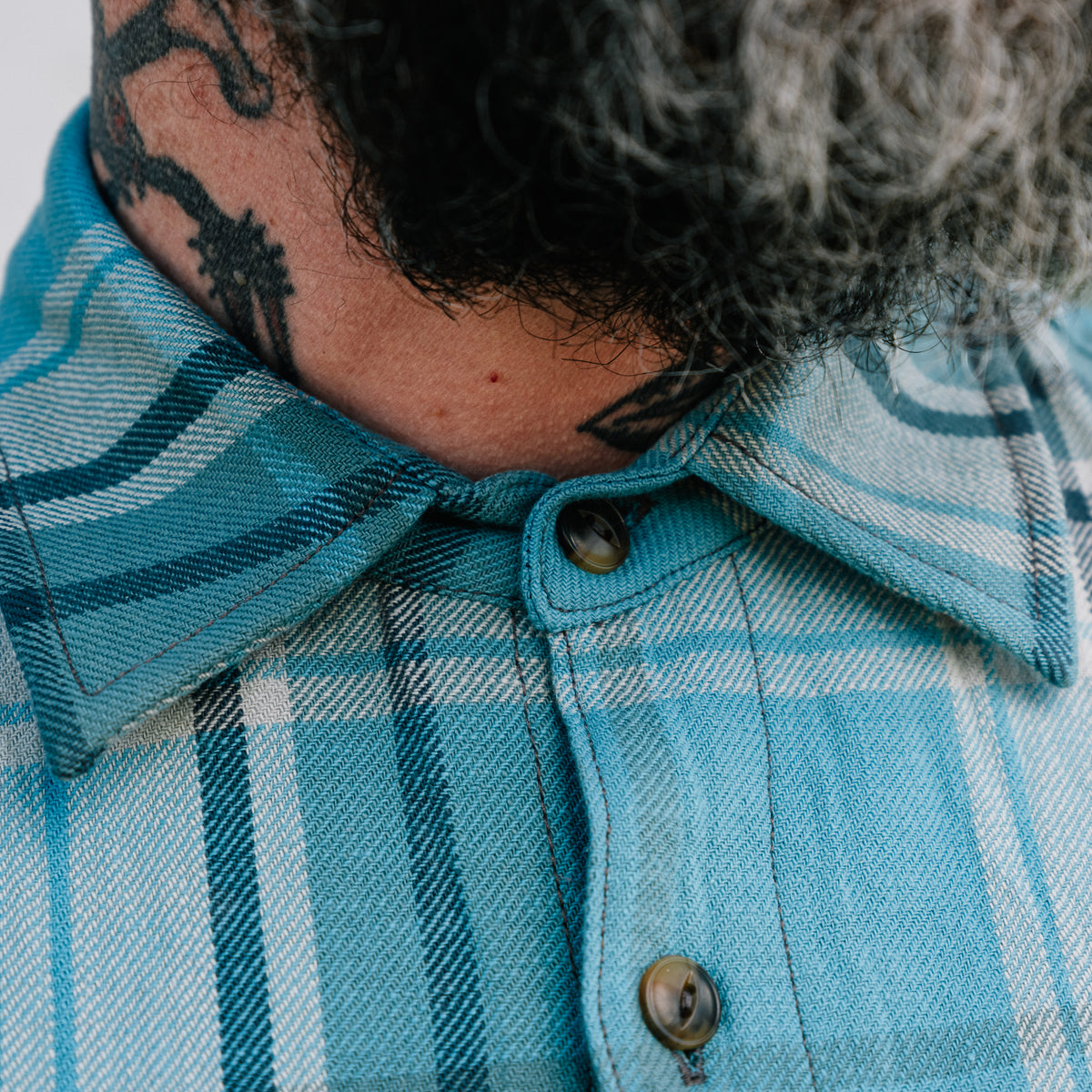 Rogue Territory Field Shirt Icy Blue Plaid FINAL SALE