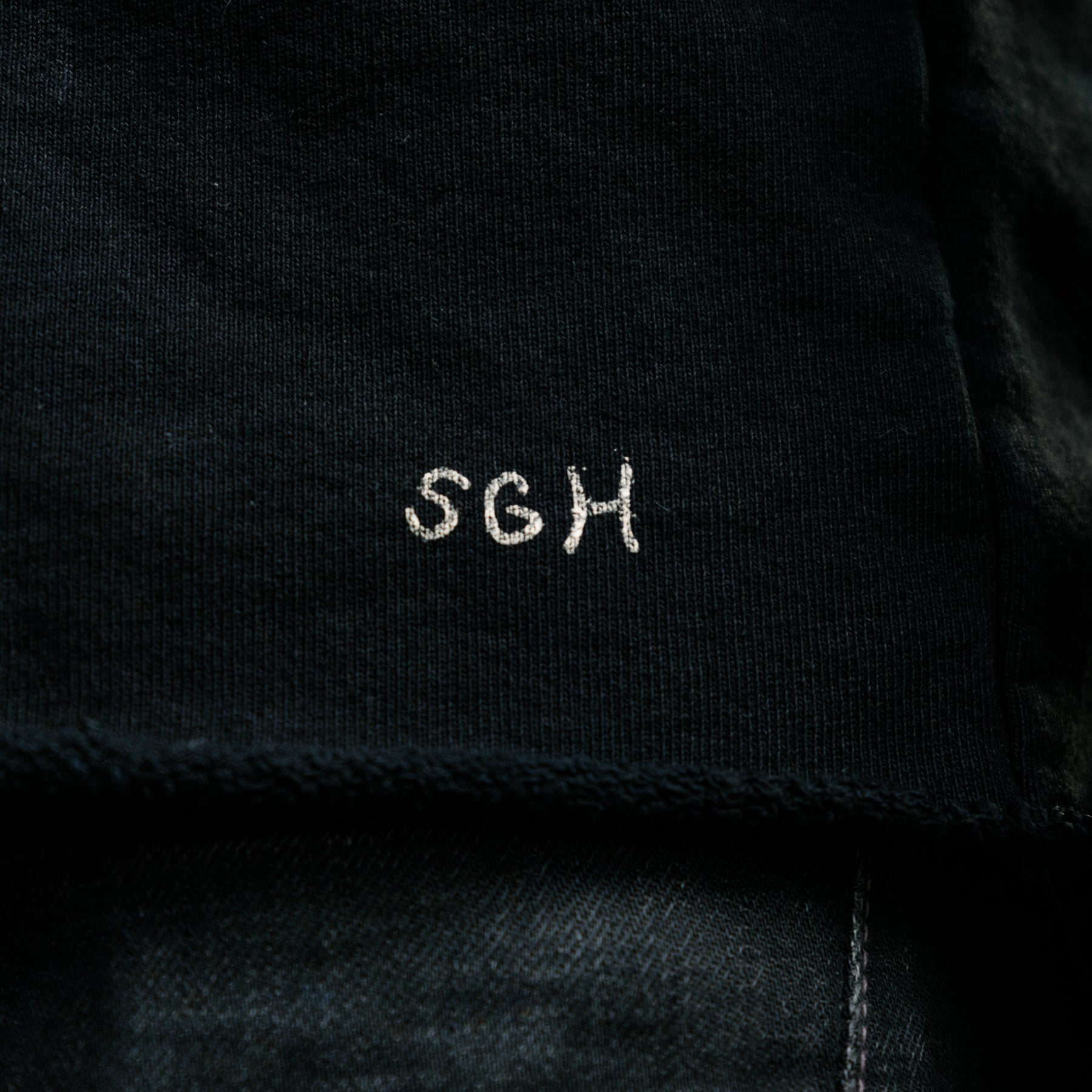 Schaeffer's Garment Hotel Raw Edge French Terry Crew Sweatshirt Washed Black