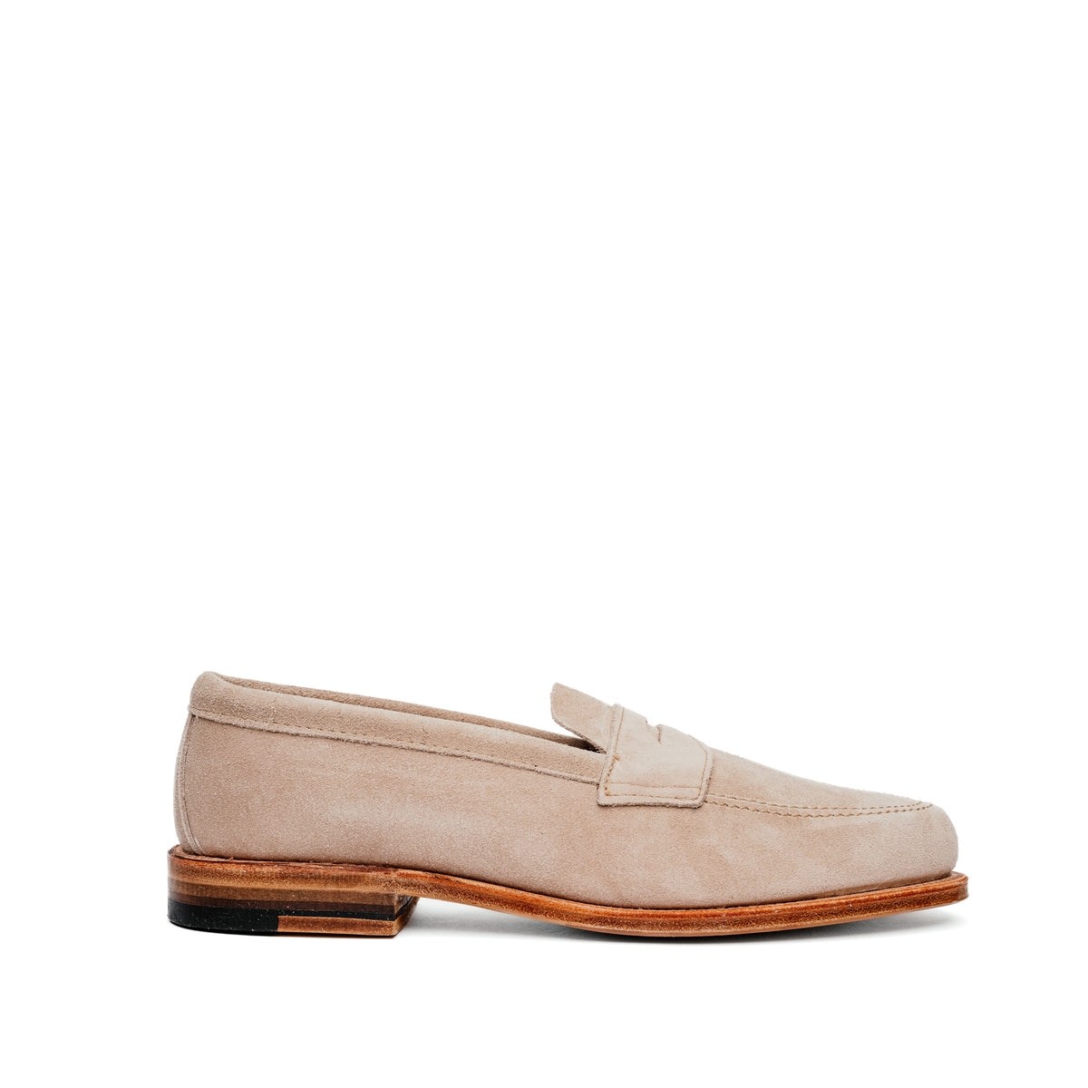 Alden x Snake Oil Provisions Unlined Penny Loafer Milkshake Suede