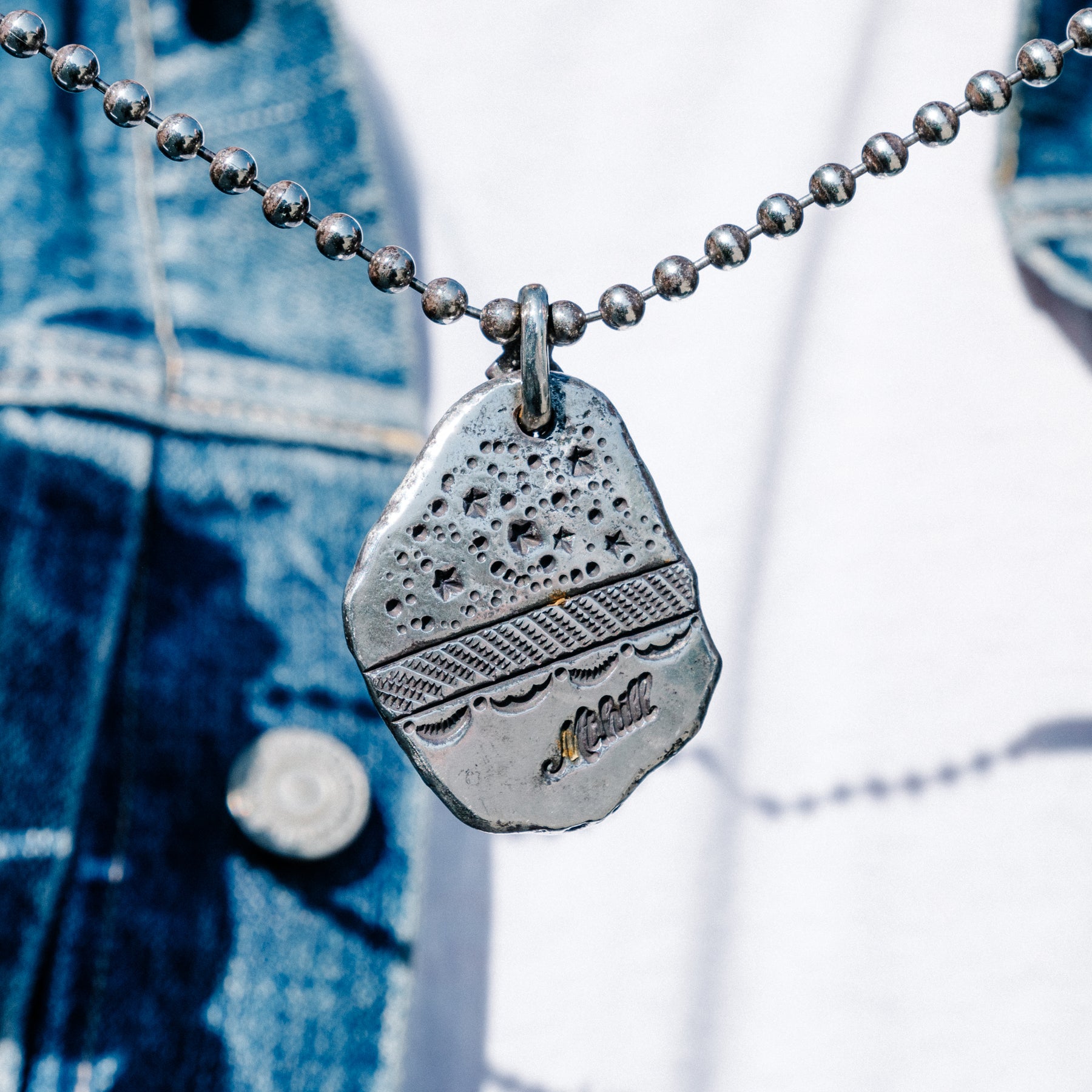 Mt. Hill Silver Sterling Silver Dog Tag Medium