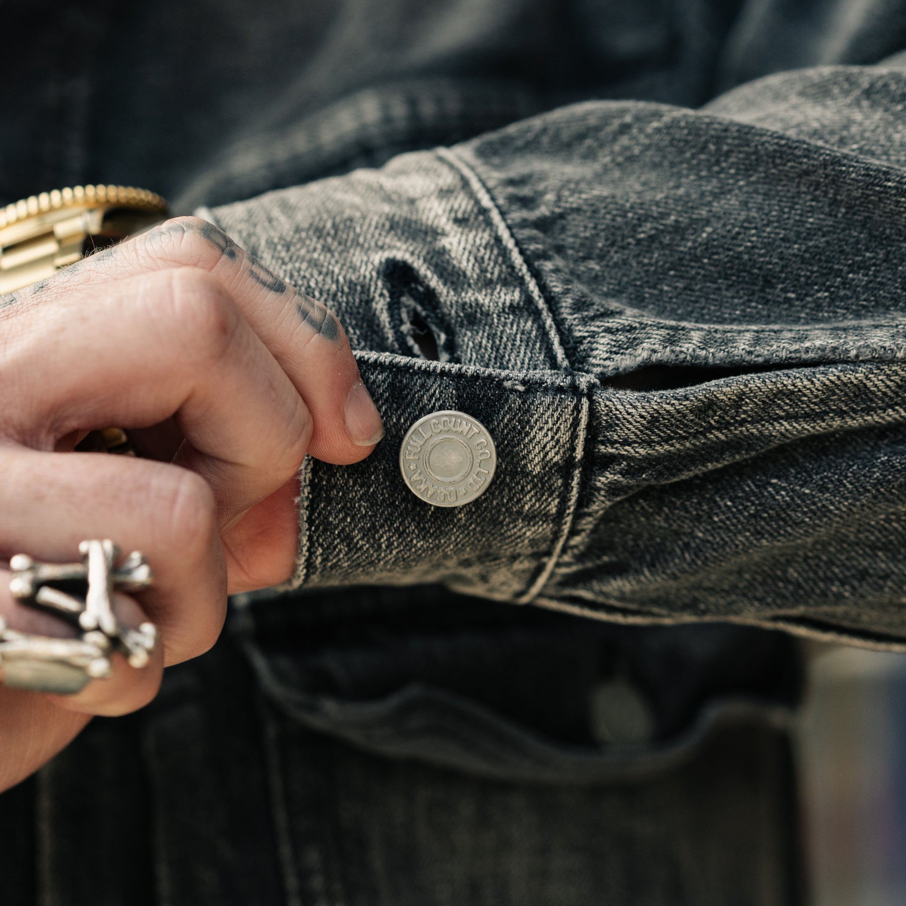 Full Count 2102BKHW Type 2 Black Denim Jacket Dartford