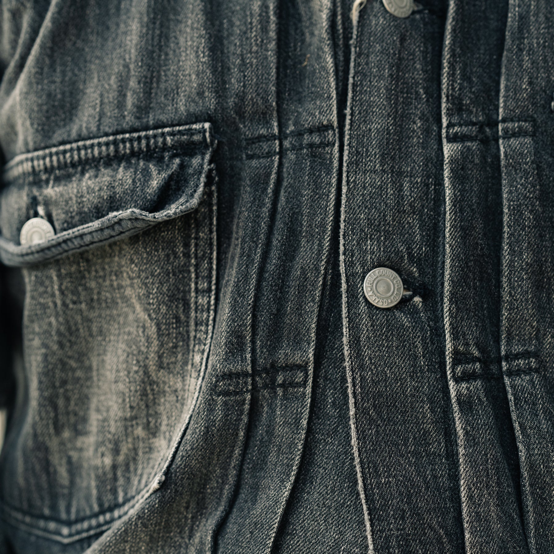 Full Count 2102BKHW Type 2 Black Denim Jacket Dartford