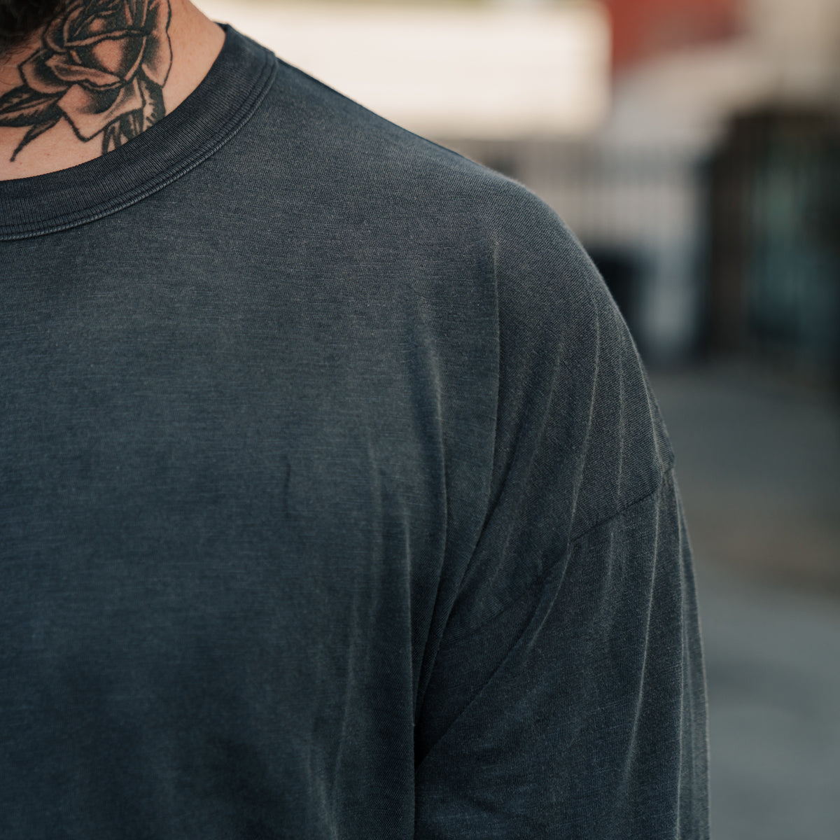 All-Time High Ultra Light Slub Knit Long Sleeve Tee Navy