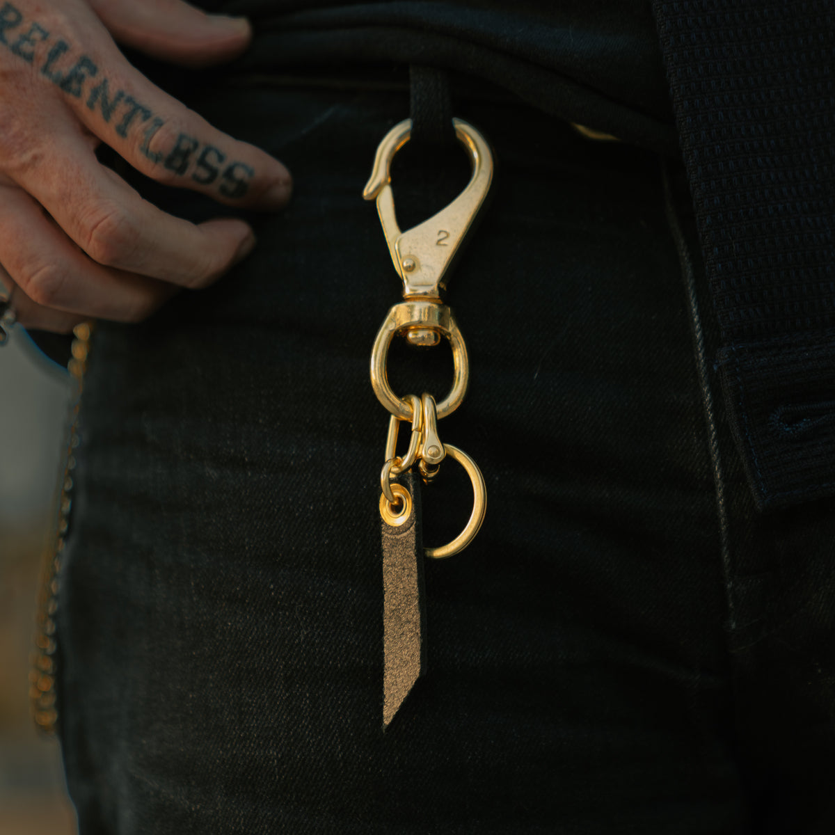 The Black Acre Key Clip Brass