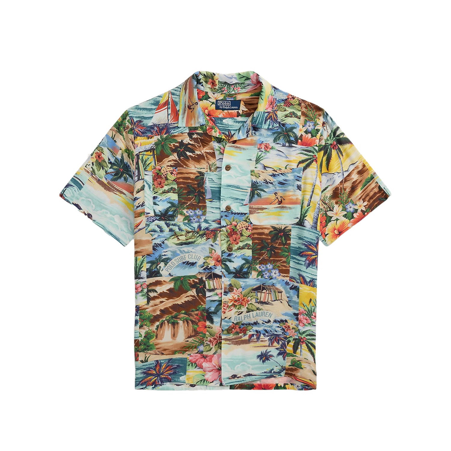 Polo Ralph Lauren Classic Fit Patchwork-Print Camp Shirt