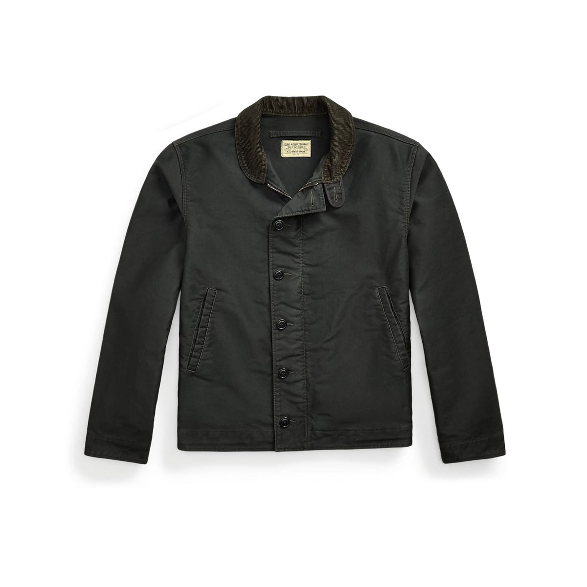 RRL Corduroy-Collar Cotton Deck Jacket Vintage Black