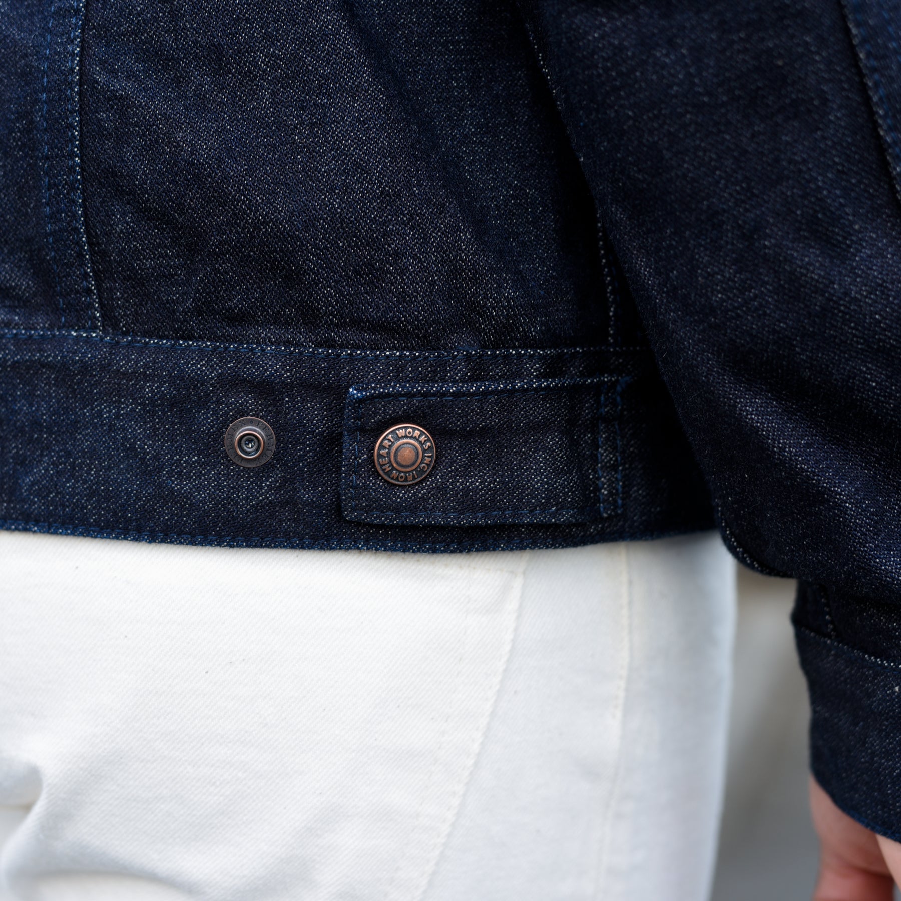 Iron Heart IHJ-122-IND 14oz Broken Twill Selvedge Denim Work Jacket Indigo