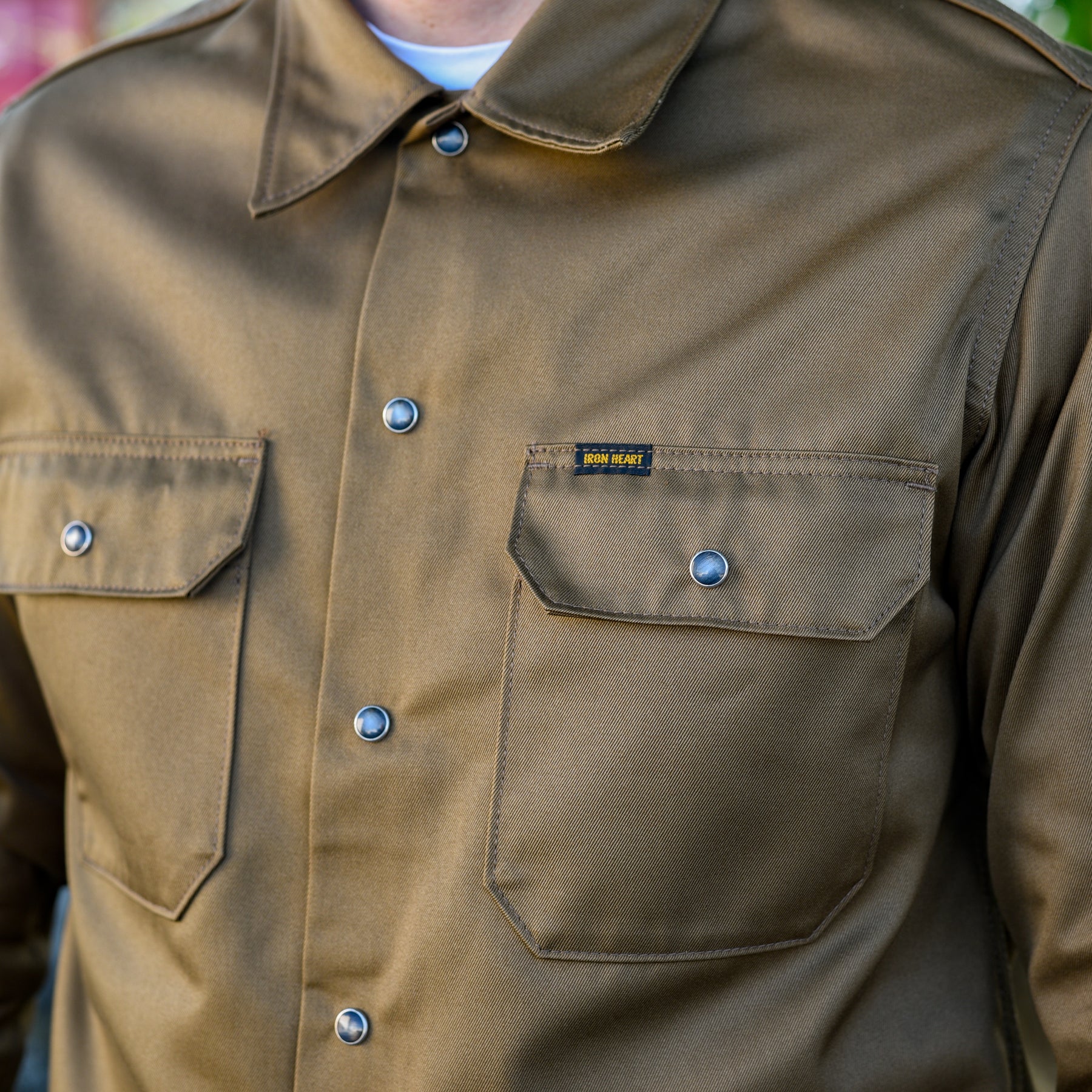 Iron Heart IHSH-383-BRN-NP 9oz T/C Mechanic Shirt Brown FINAL SALE