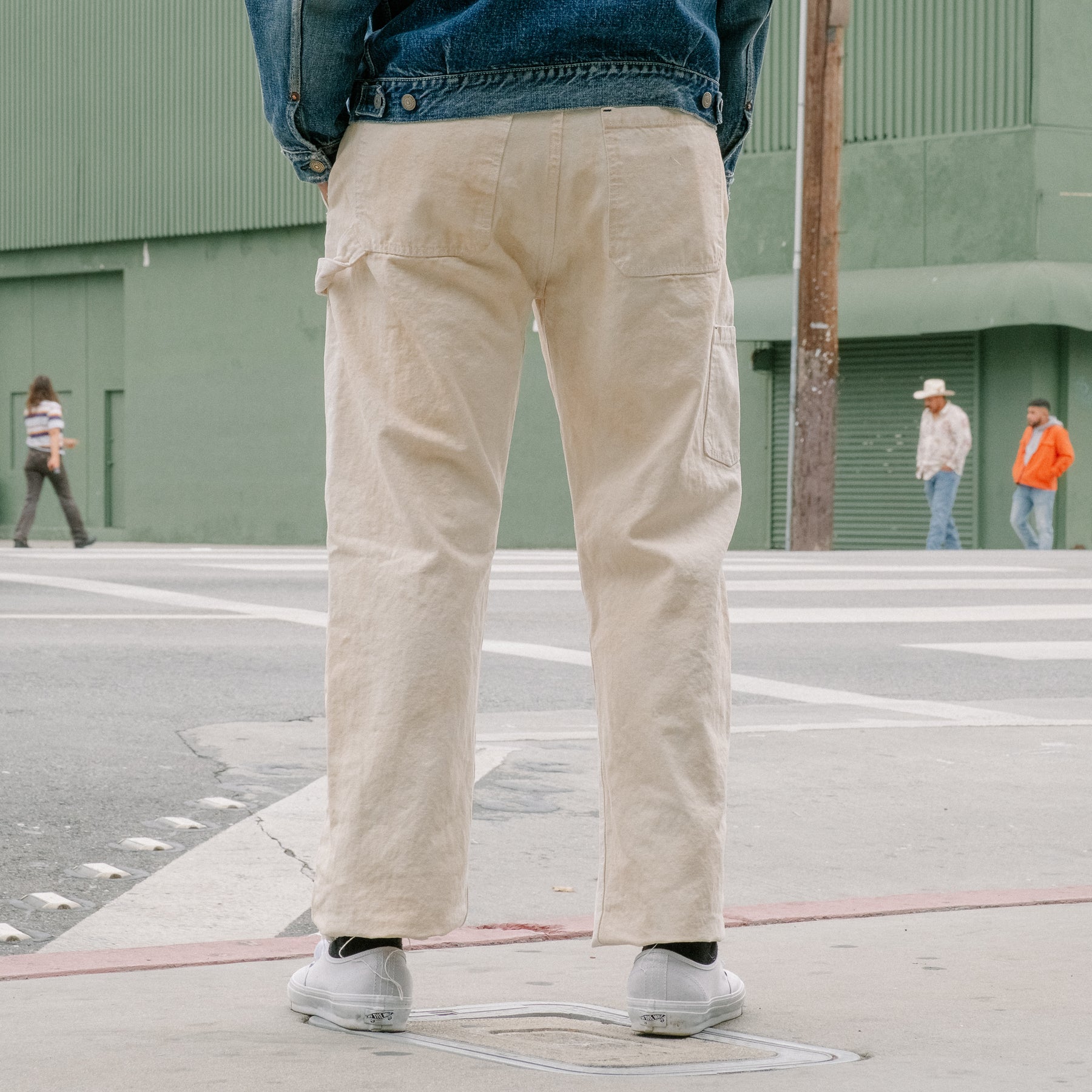 Schaeffer's Garment Hotel 14oz Dirty White Destroyed Carpenter Pant