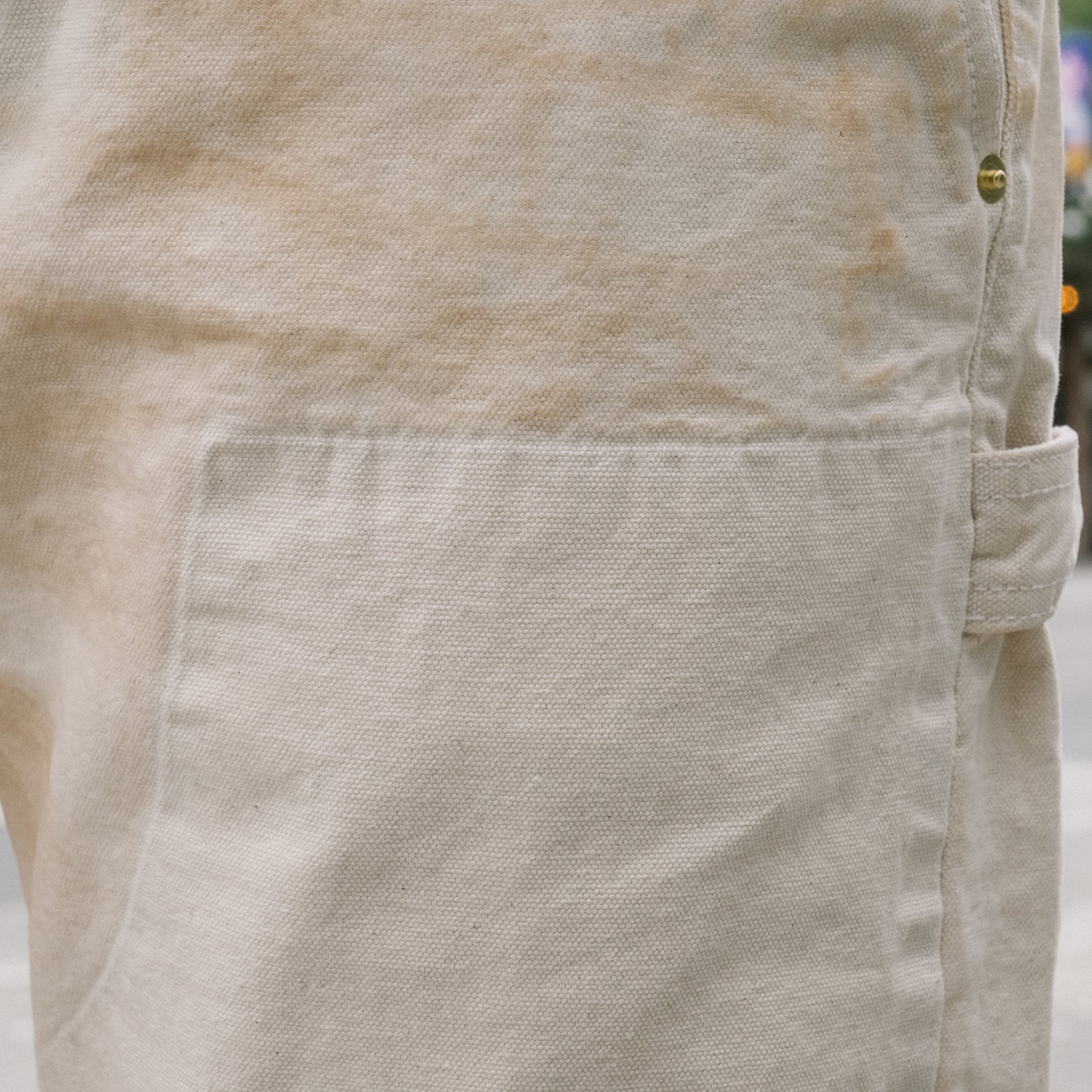 Schaeffer's Garment Hotel 14oz Dirty White Destroyed Carpenter Pant