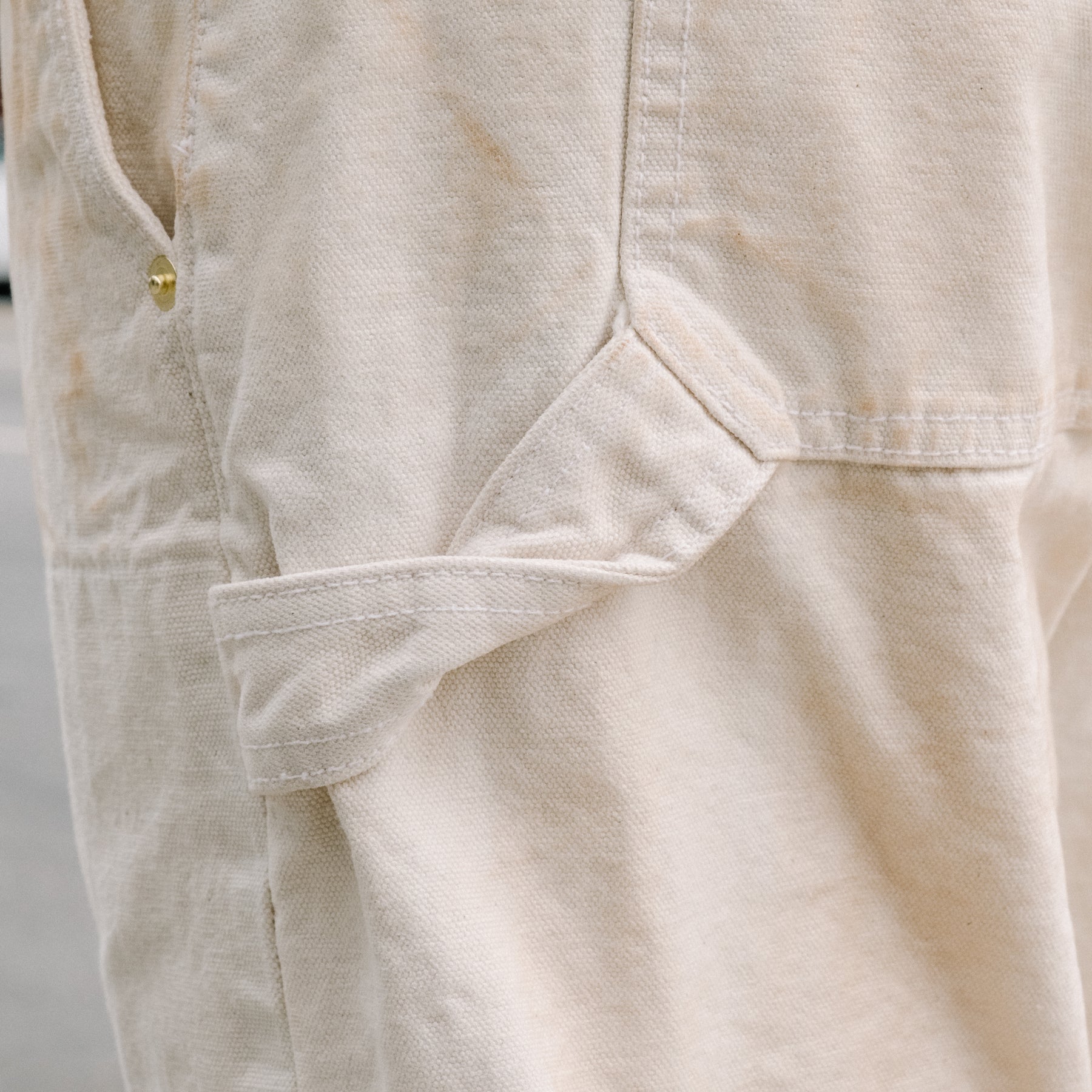 Schaeffer's Garment Hotel 14oz Dirty White Destroyed Carpenter Pant