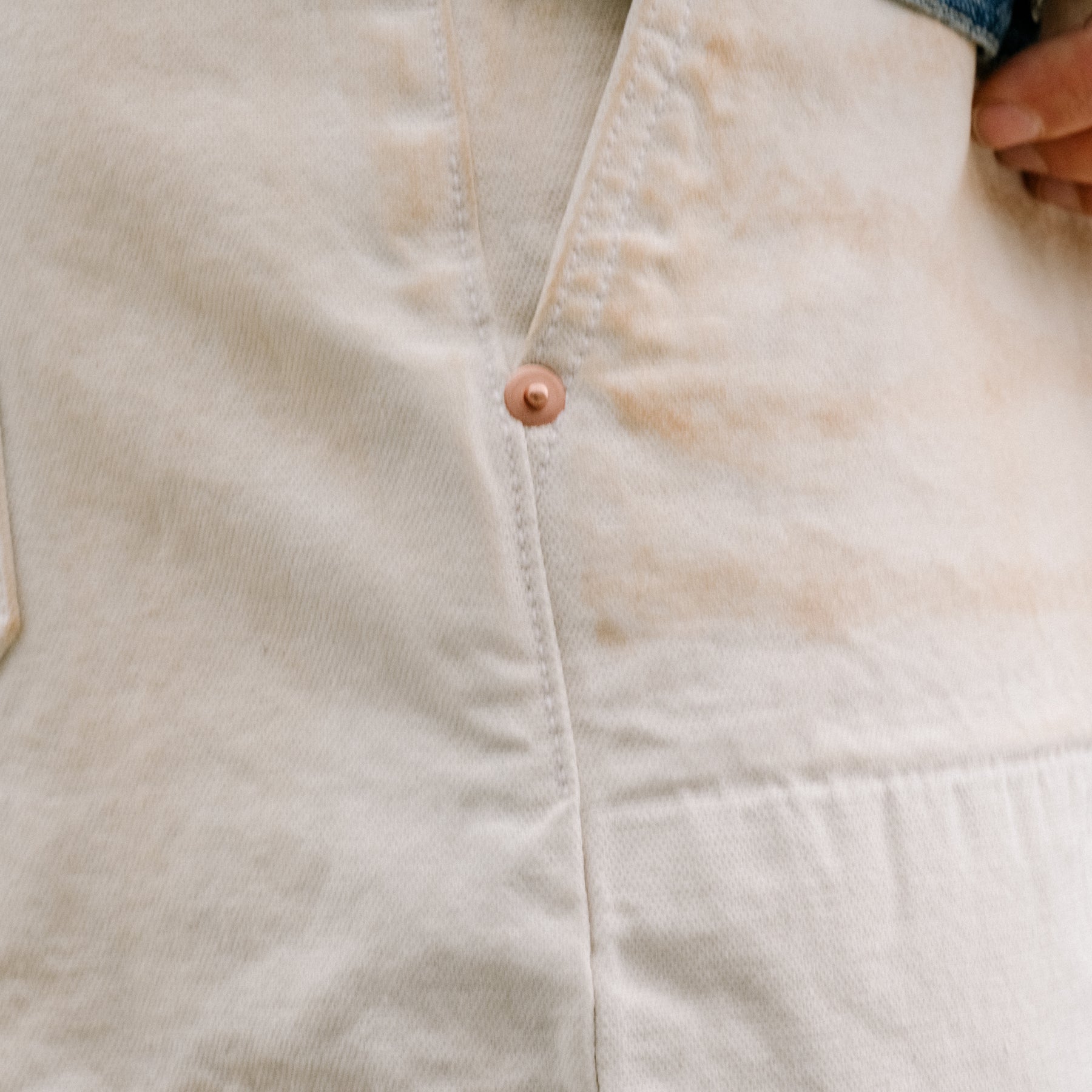 Schaeffer's Garment Hotel 14oz Dirty White Destroyed Carpenter Pant