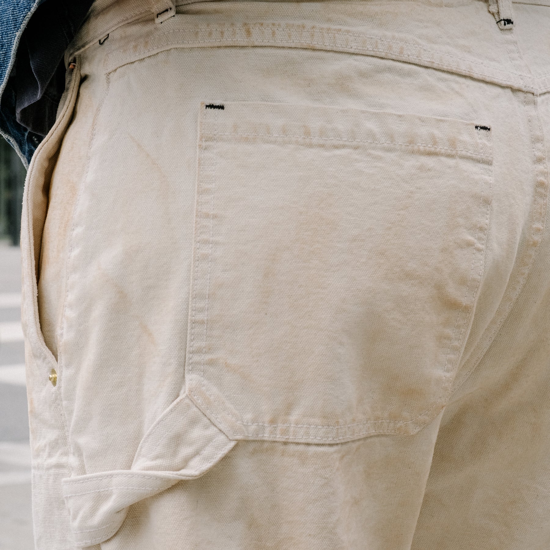 Schaeffer's Garment Hotel 14oz Dirty White Destroyed Carpenter Pant