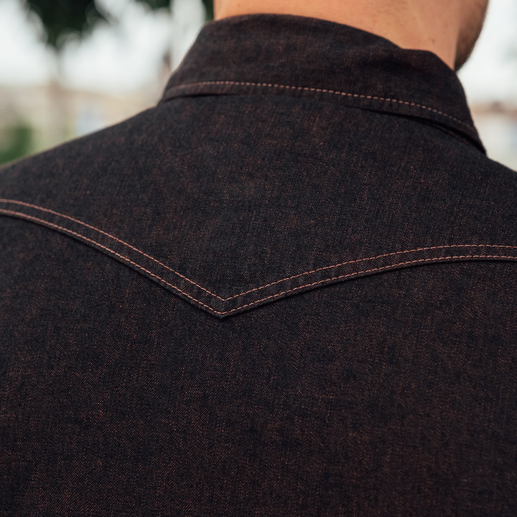 Iron Heart IHSH-353-RED 10oz Selvedge Denim Western Shirt Indigo Overdyed Red