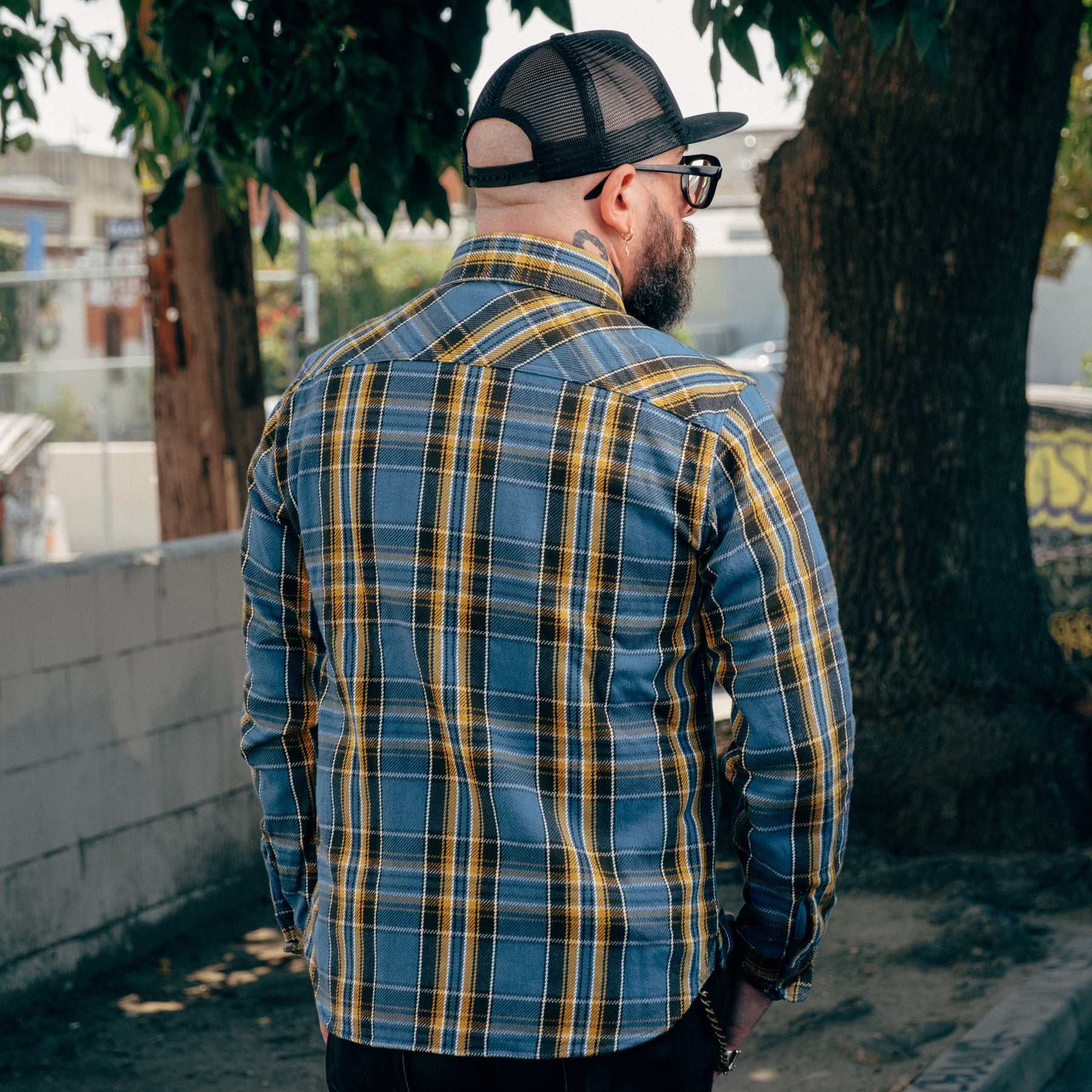 UES Heavy Flannel Shirt Blue