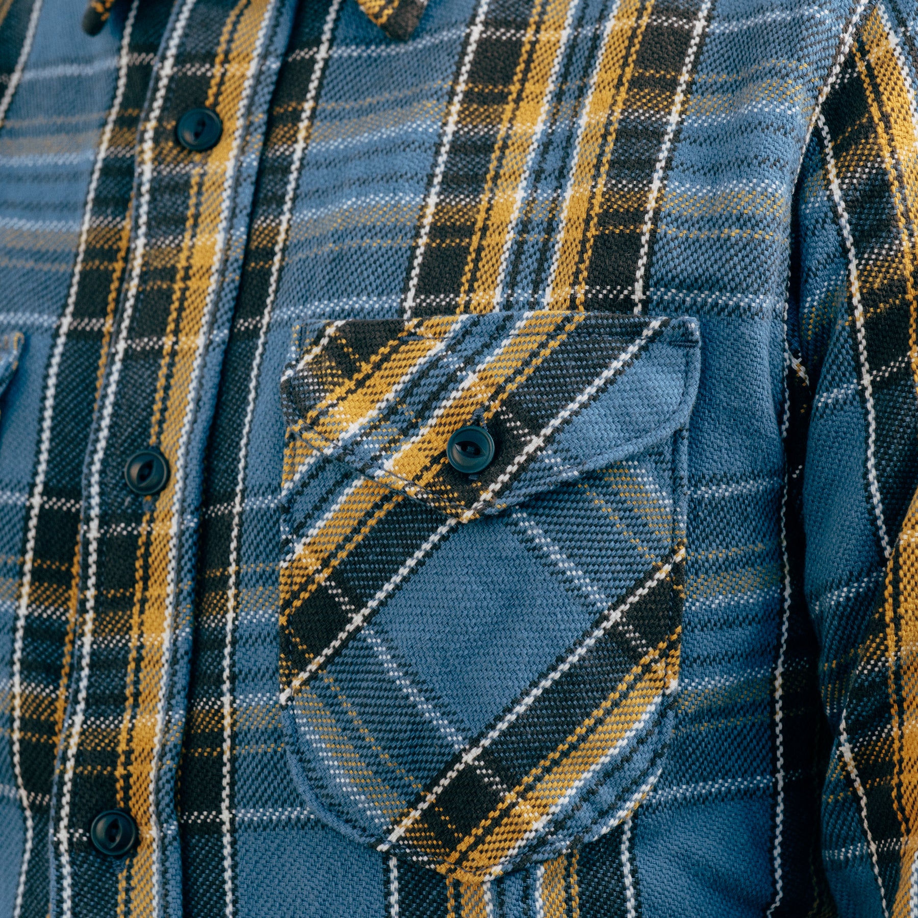 UES Heavy Flannel Shirt Blue