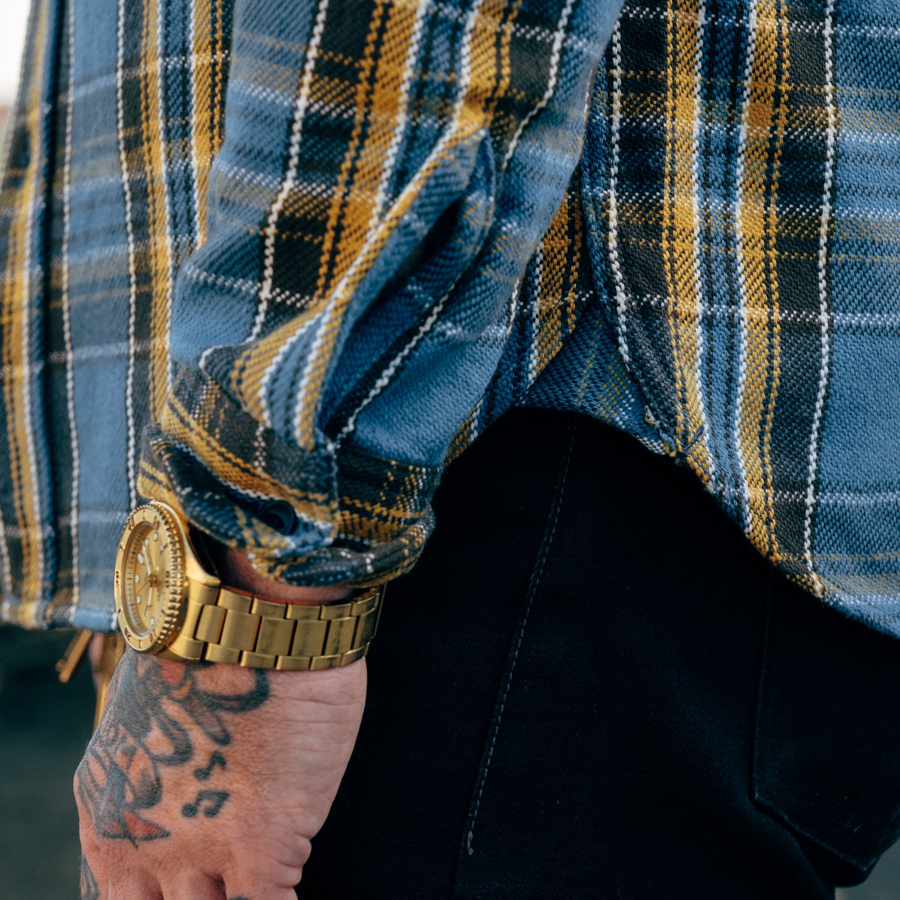 UES Heavy Flannel Shirt Blue