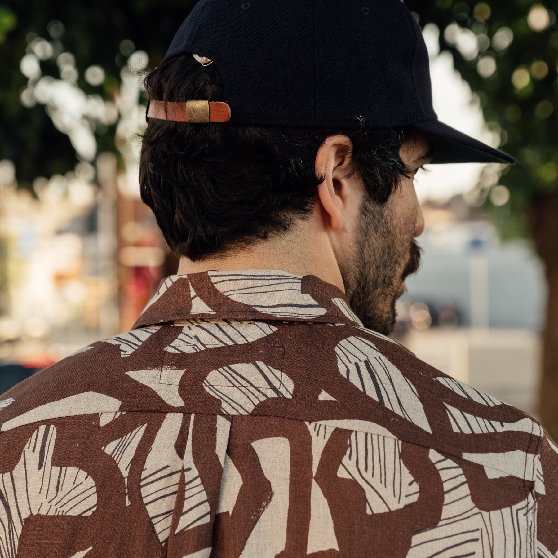 Rogue Territory Linen Oxford Shirt Brown Shapes