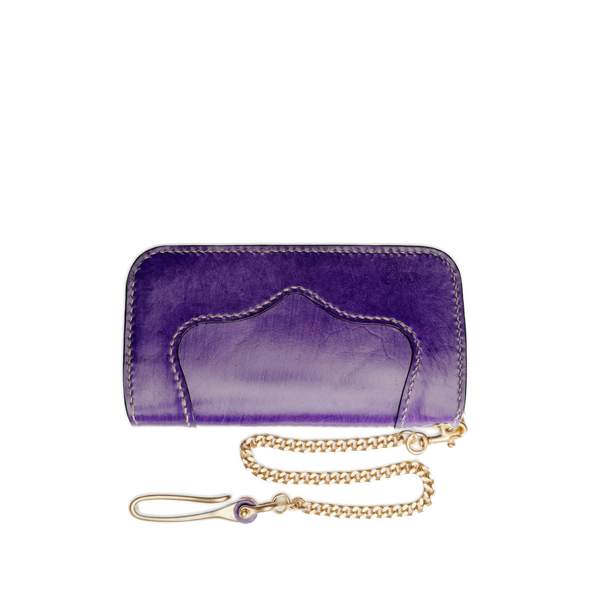 The Black Acre Roper Wallet Purple Saddle Leather