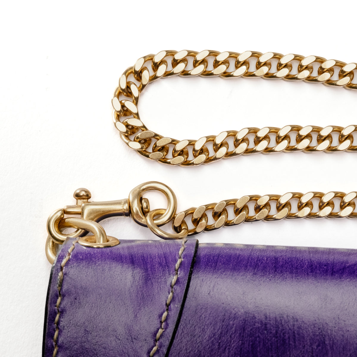 The Black Acre Roper Wallet Purple Saddle Leather